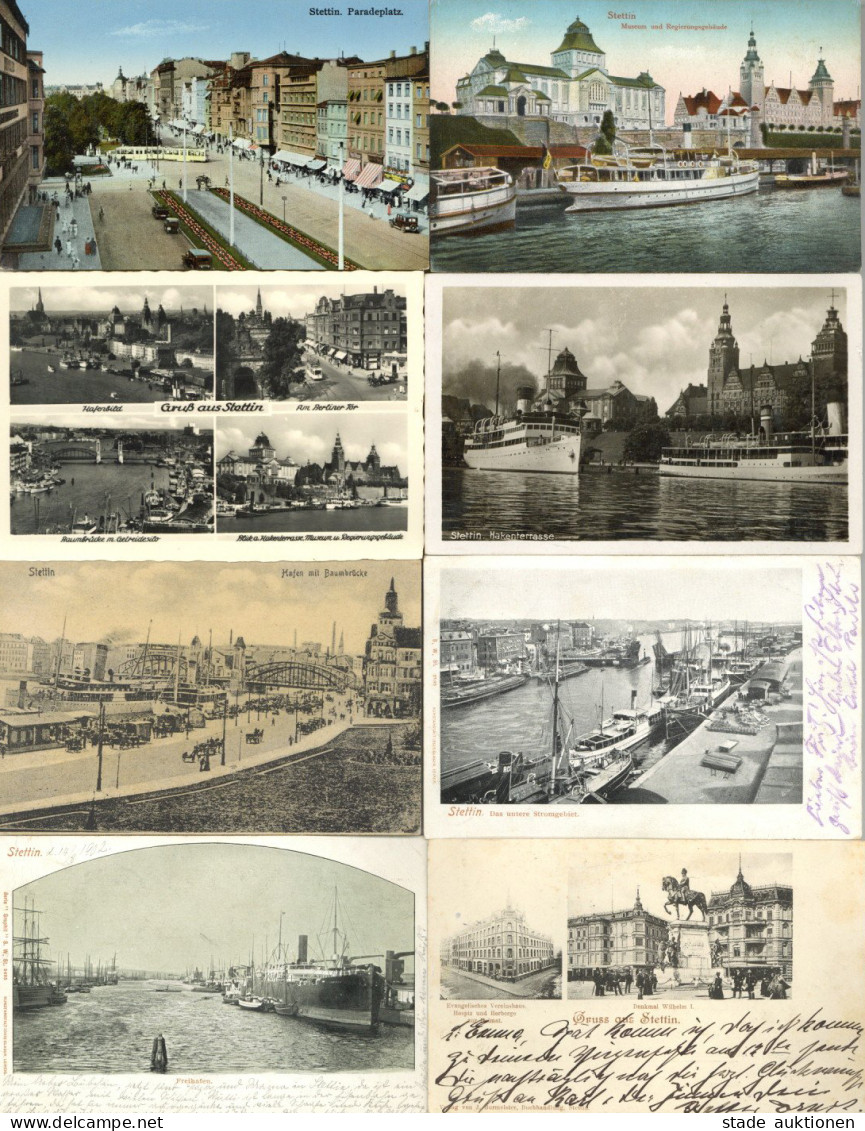 Stettin Lot Mit 22 AK Und Belegen Sowie Kleinformatiger Fotomappe - Other & Unclassified