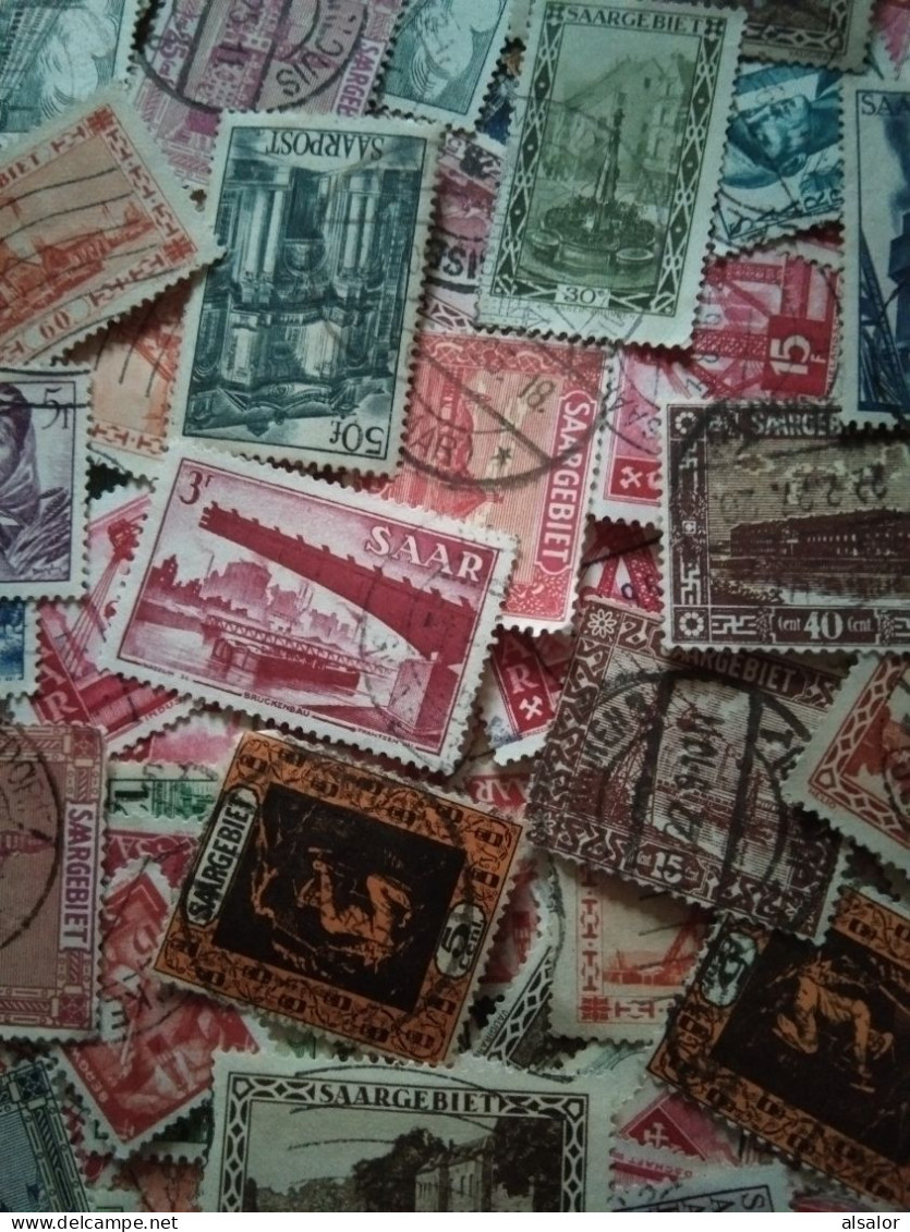 Lot Vrac De Timbres De SARRE Briefmarken SAAR Stamps From SAARLAND - Oblitérés