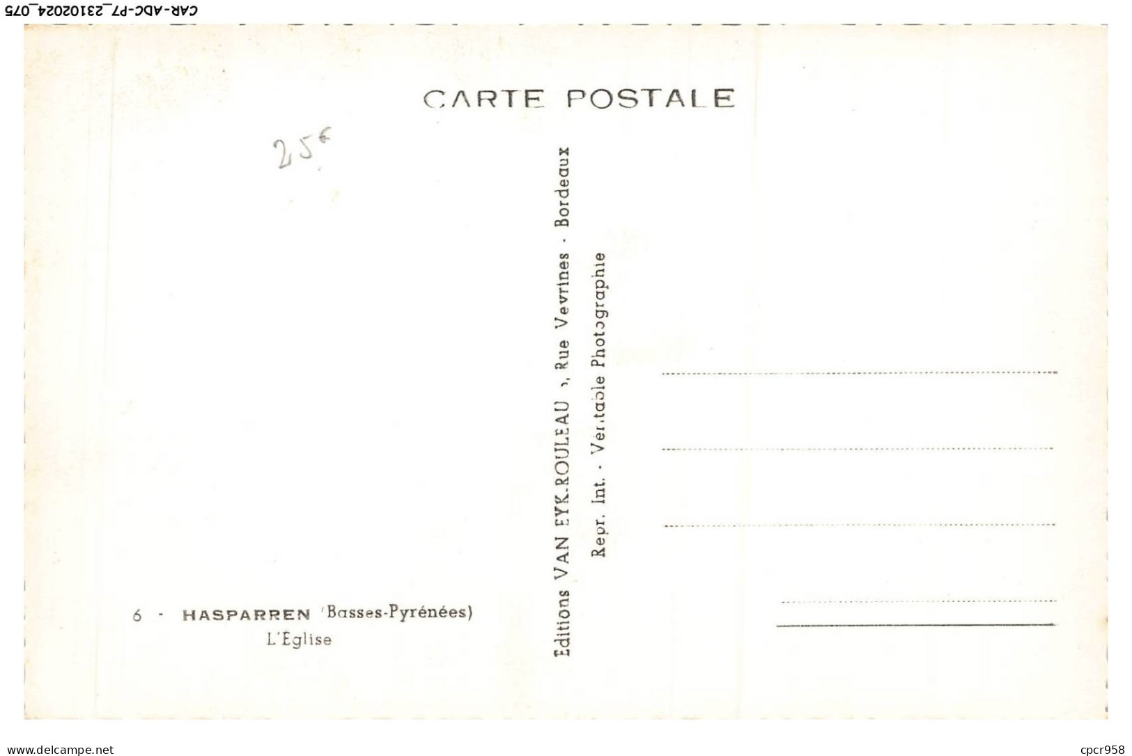 CAR-ADCP7-0481-64 - HASPARREN - L'église - Hasparren