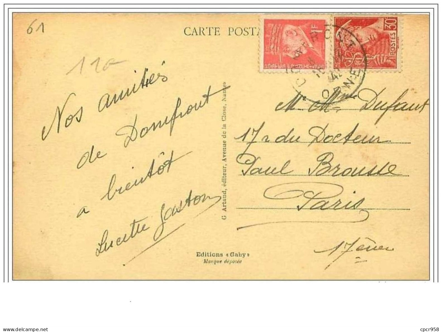 61.DOMFRONT.ENTREE DE DOMFRONT - Domfront