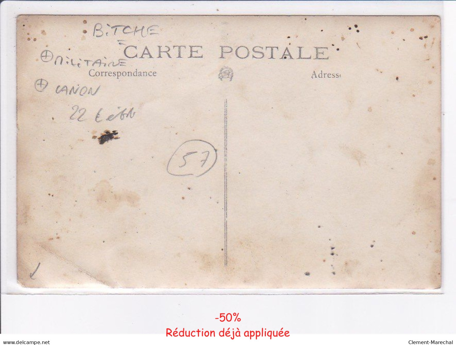 BITCHE: Militaire, Canon - état - Bitche