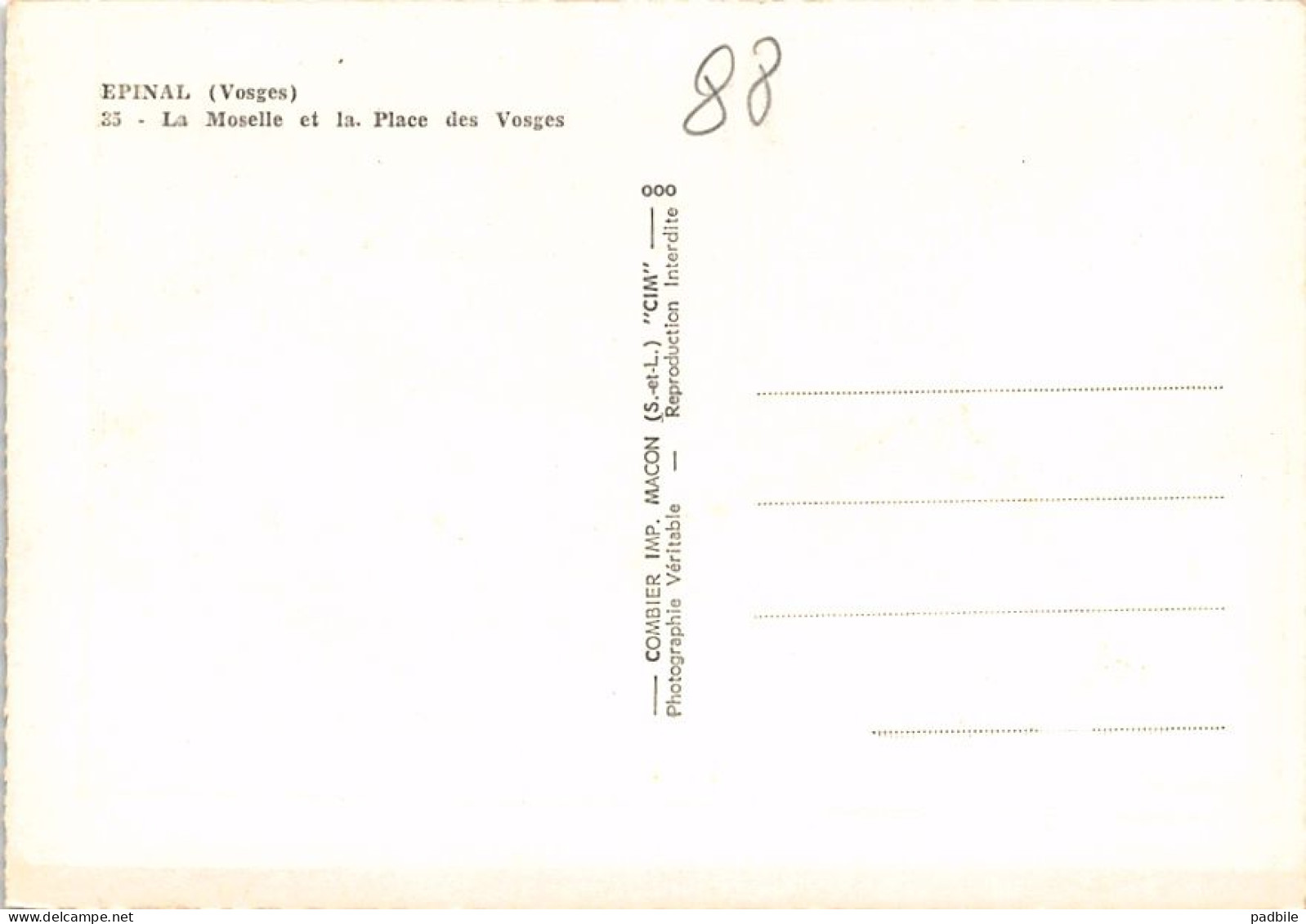 Carte Postale [88] Epinal  Très Beau Plan - Epinal