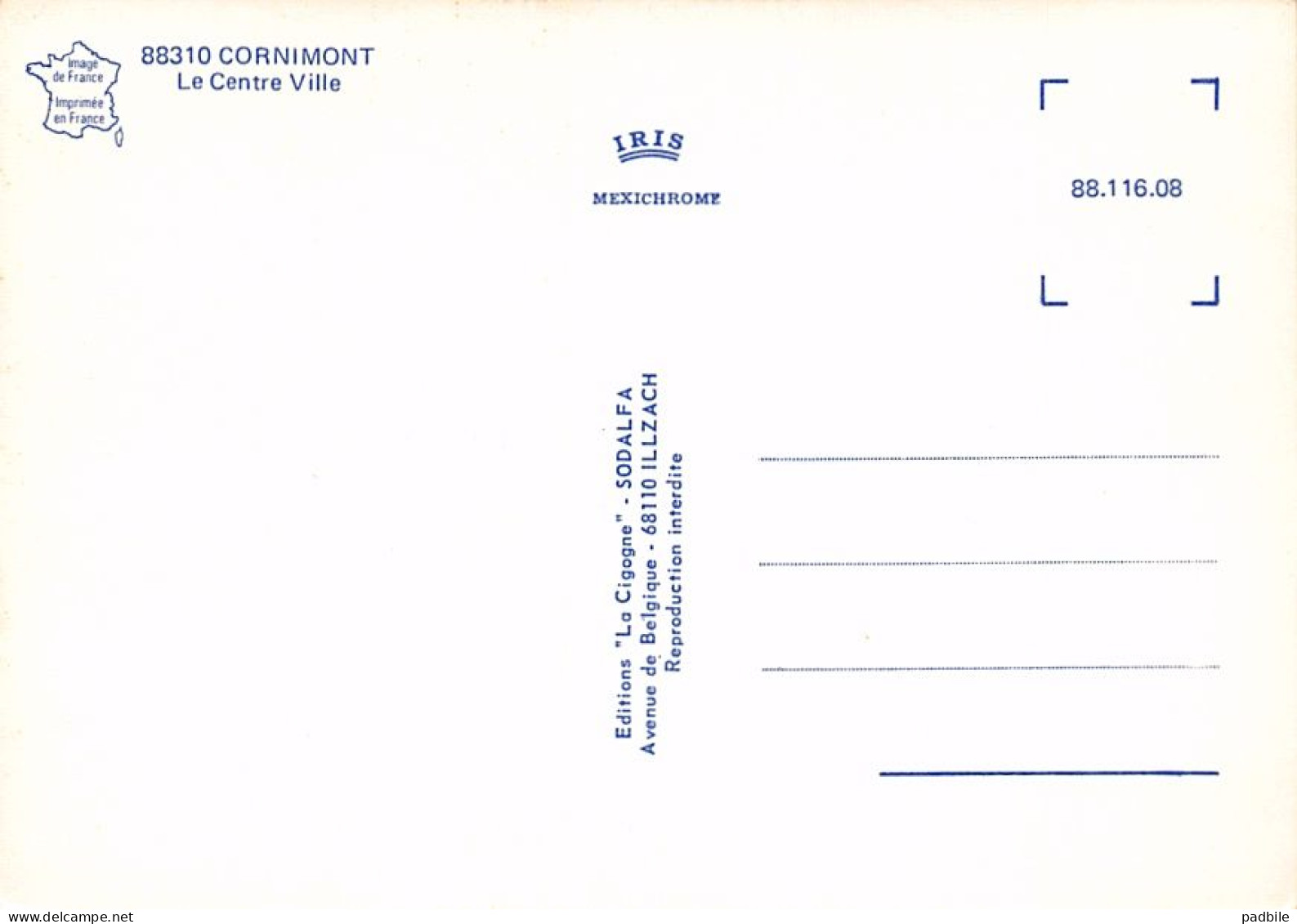 Carte Postale [88] Cornimont  Très Beau Plan - Cornimont