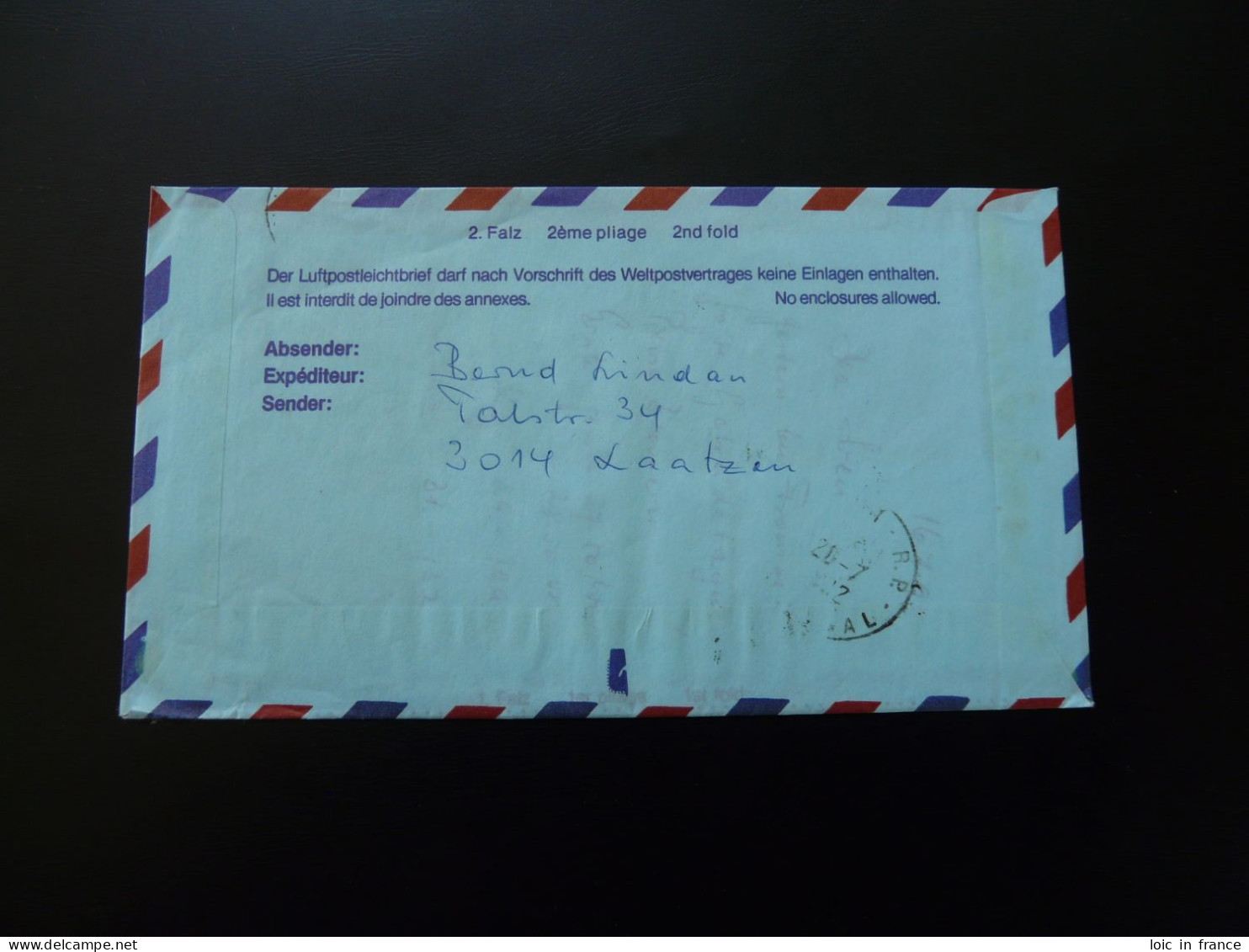 Lettre Par Avion Air Mail Cover Luftpost Hannover -> Dakar Senegal 1991 - Storia Postale