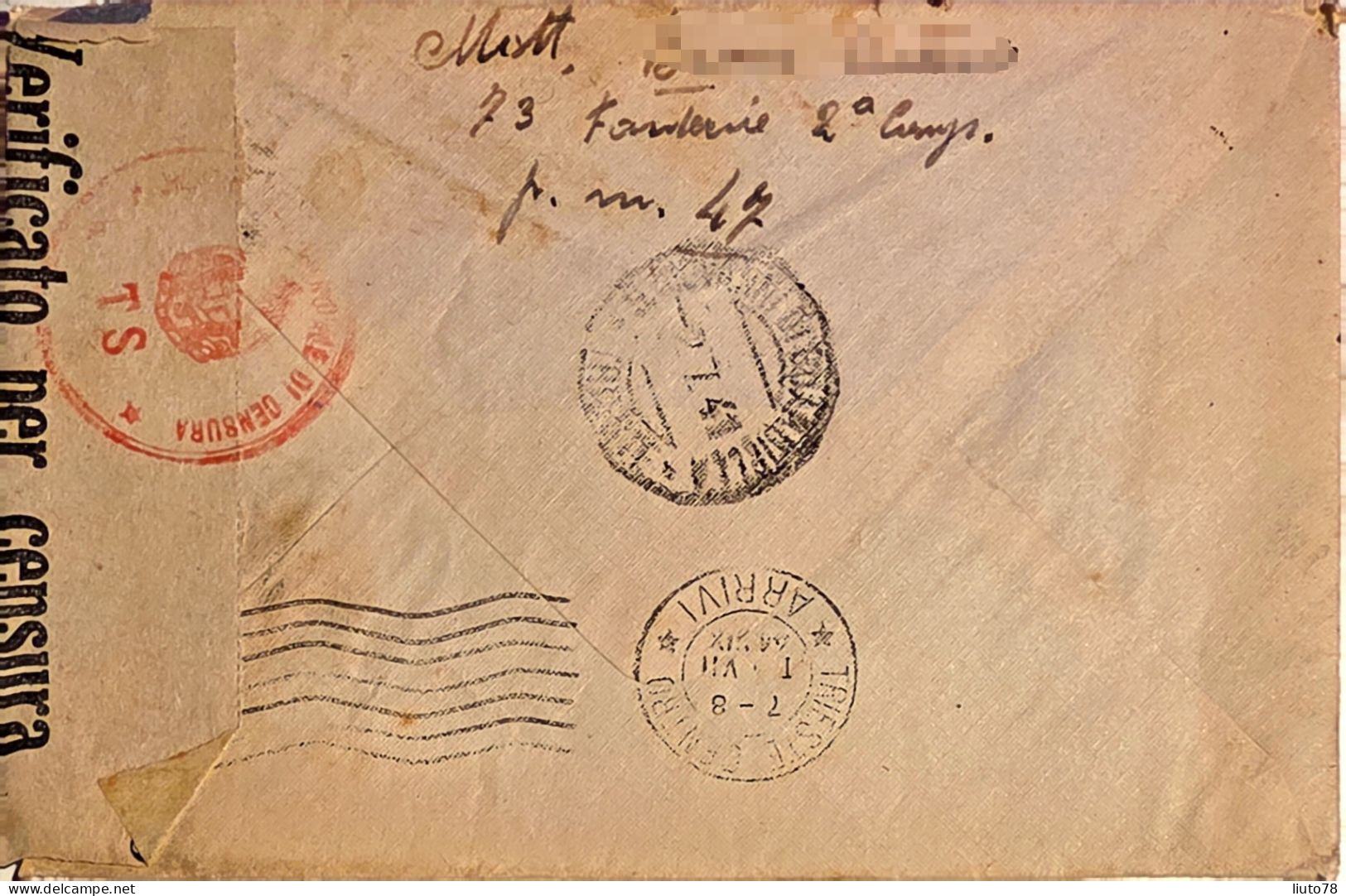 WWII 1941: Busta Da Posta Militare - Documents Historiques