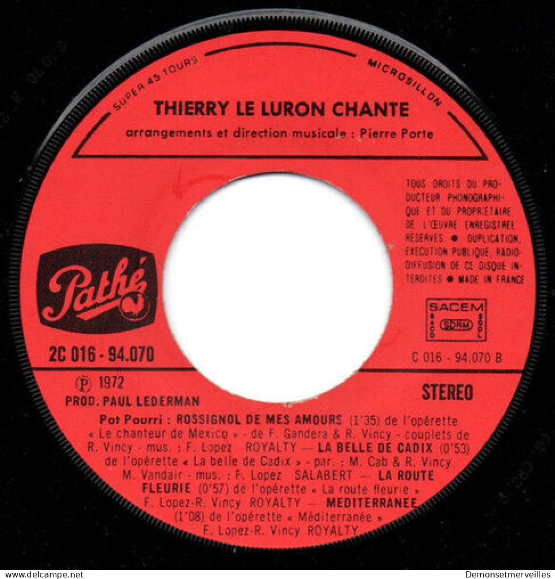 Thierry Le Luron... Chante - Non Classés