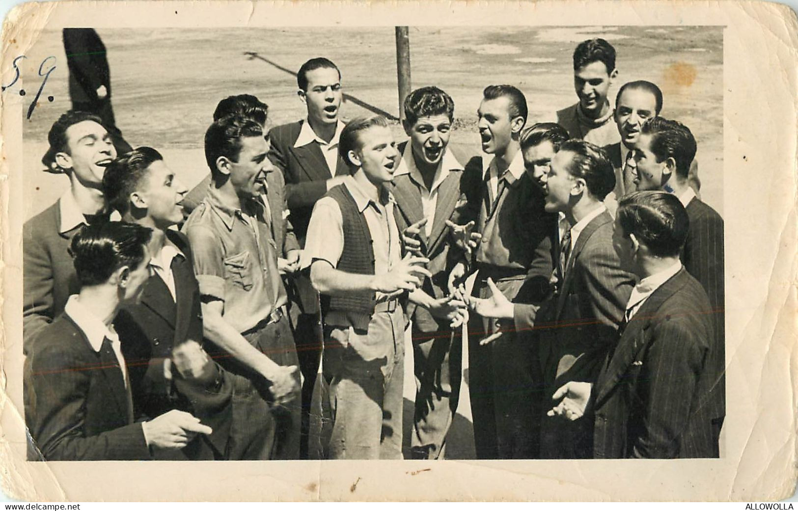 36725 " ERITREA-ALLEGRI-TIPI ASMARINI-MAGGIO 1946 " -VERA FOTO Cm. 9 X 14,5 CIRCA