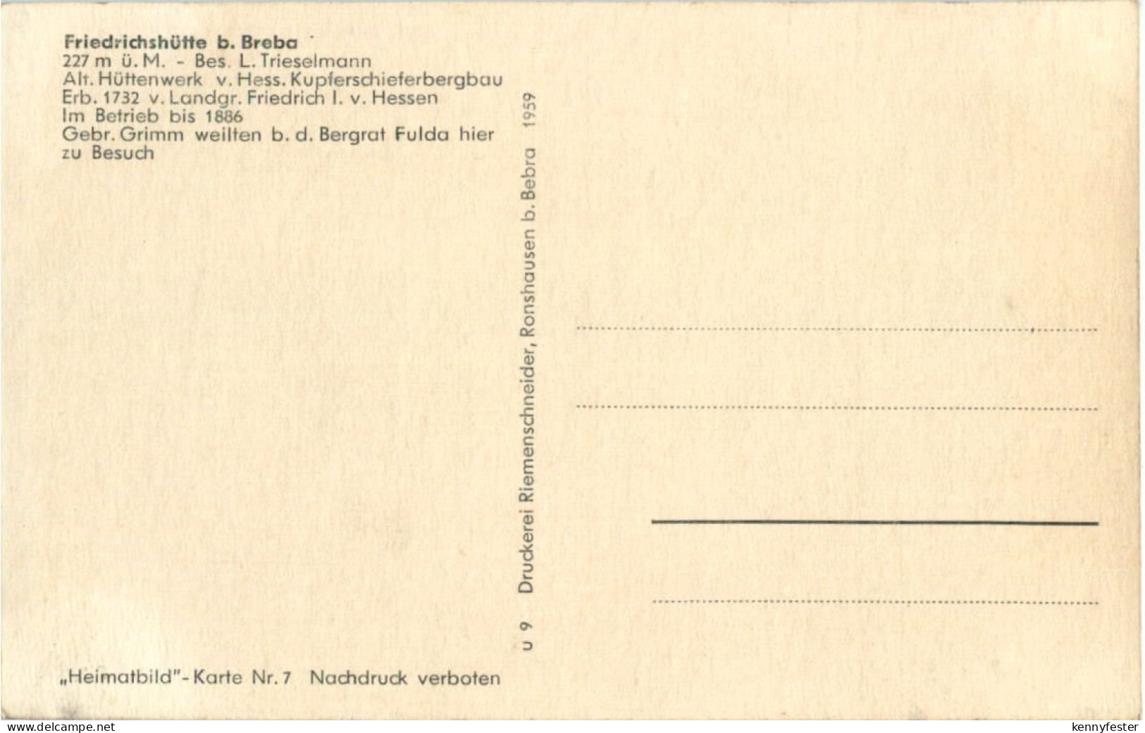 Friedrichshütte Bei Bebra - Bebra
