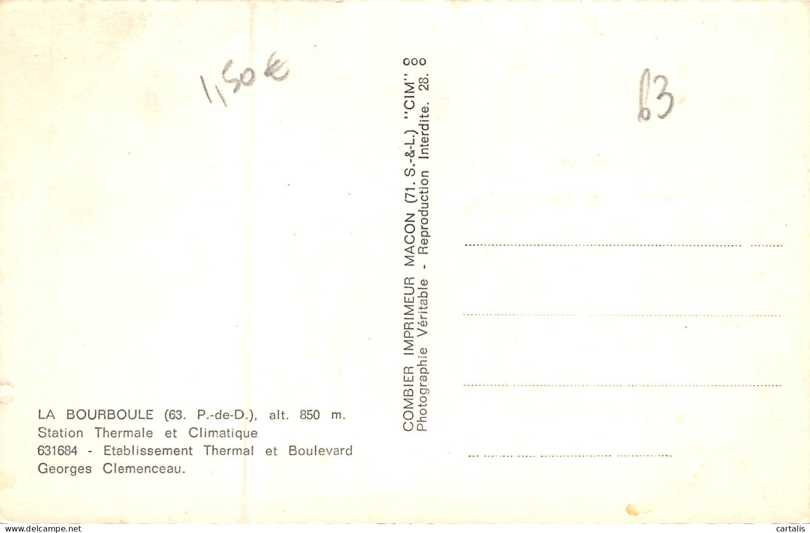 63-LA BOURBOULE-N°645-E/0201 - La Bourboule