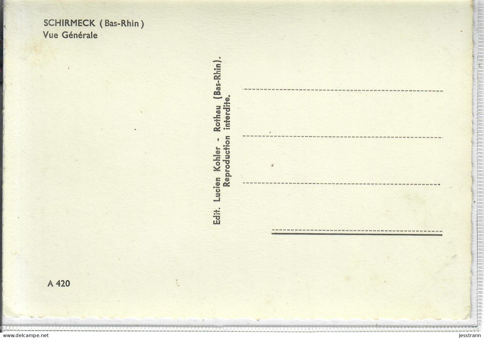 SCHIRMECK- VUE GENERALE - Mutzig