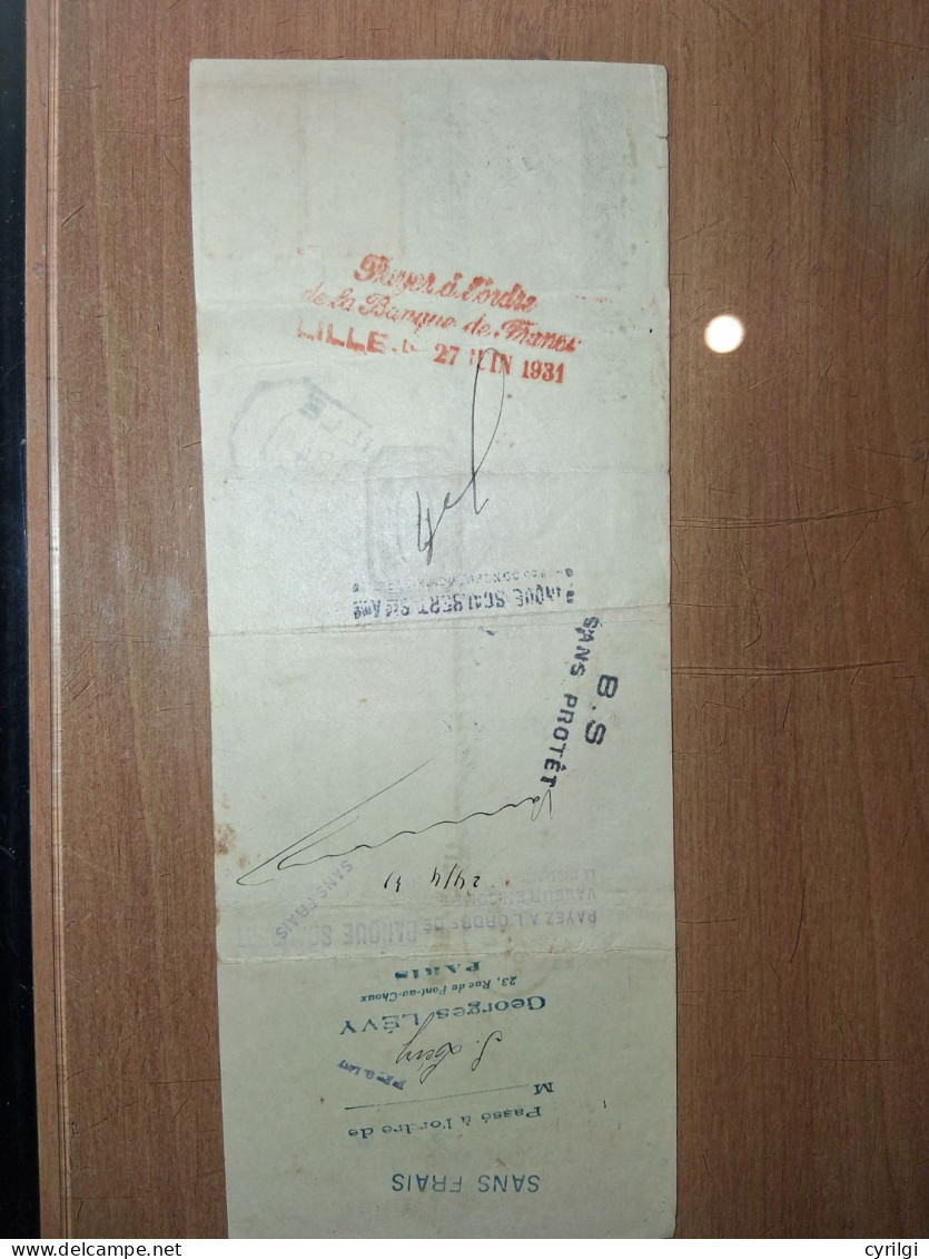 Lettre De Change Robert Roset Toiles Et Couvertures - Wechsel
