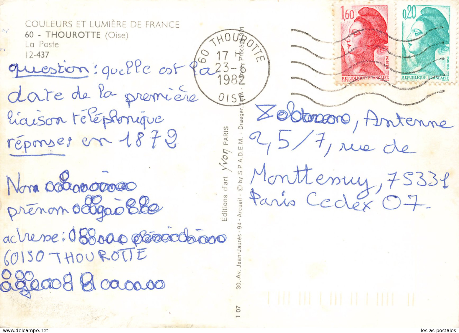 60  THOUROTTE LA POSTE - Thourotte