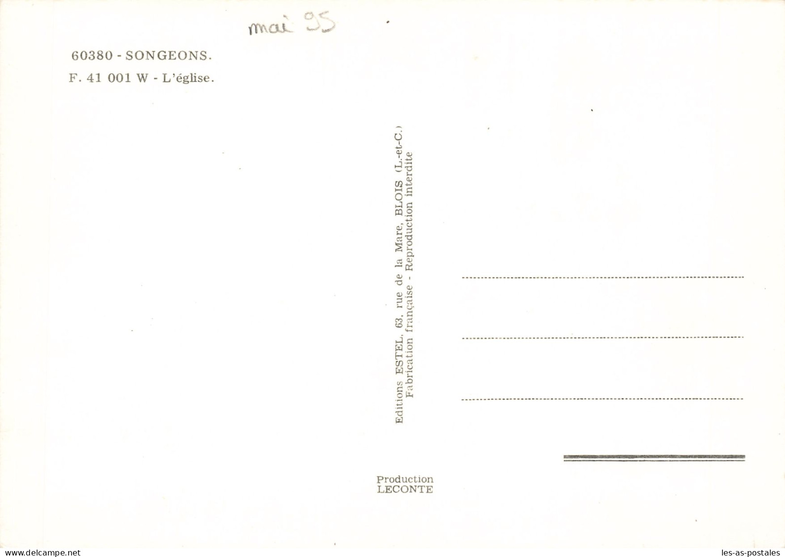 60  SONGEONS L EGLISE - Songeons