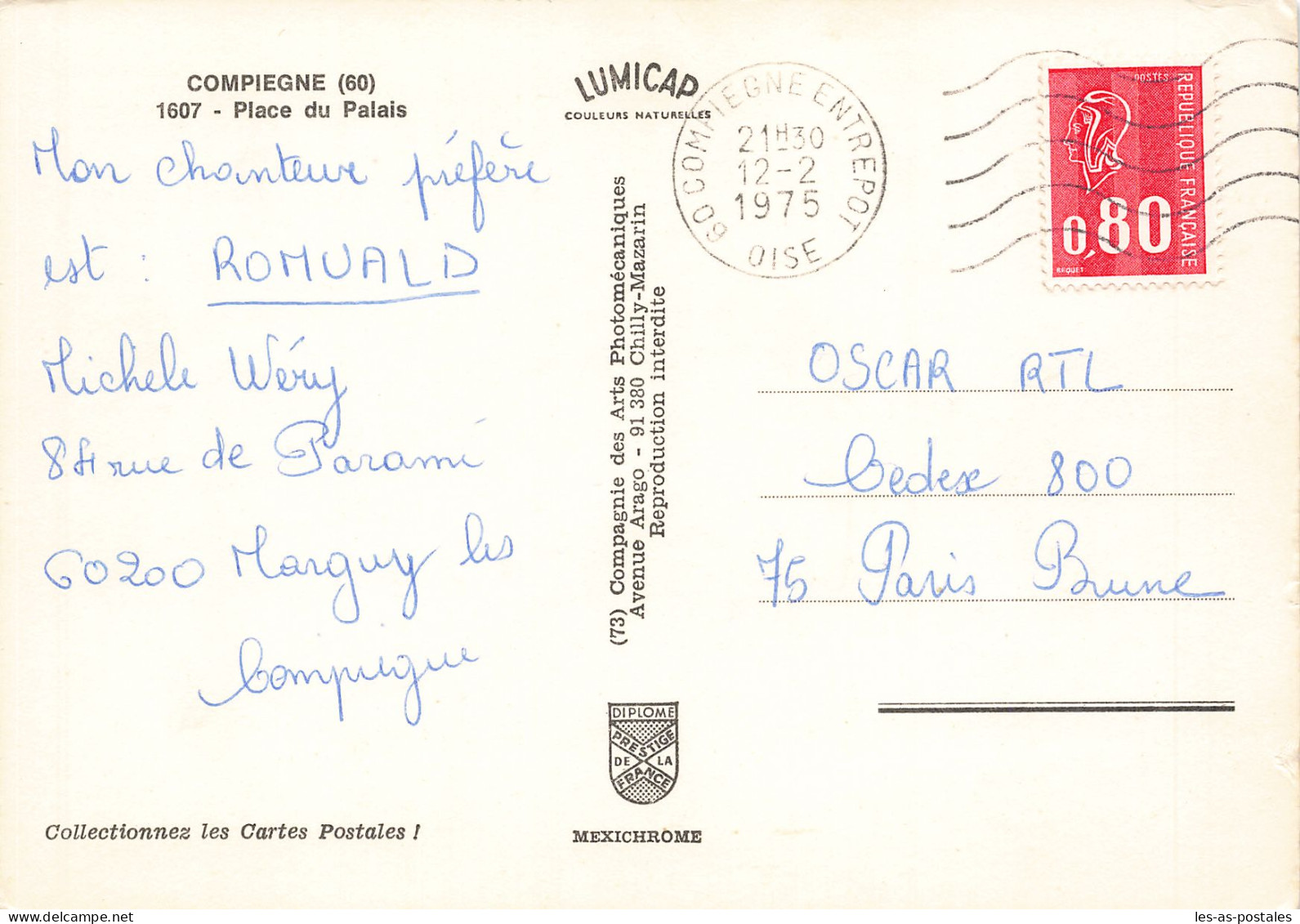 60  COMPIEGNE PLACE DU PALAIS - Compiegne