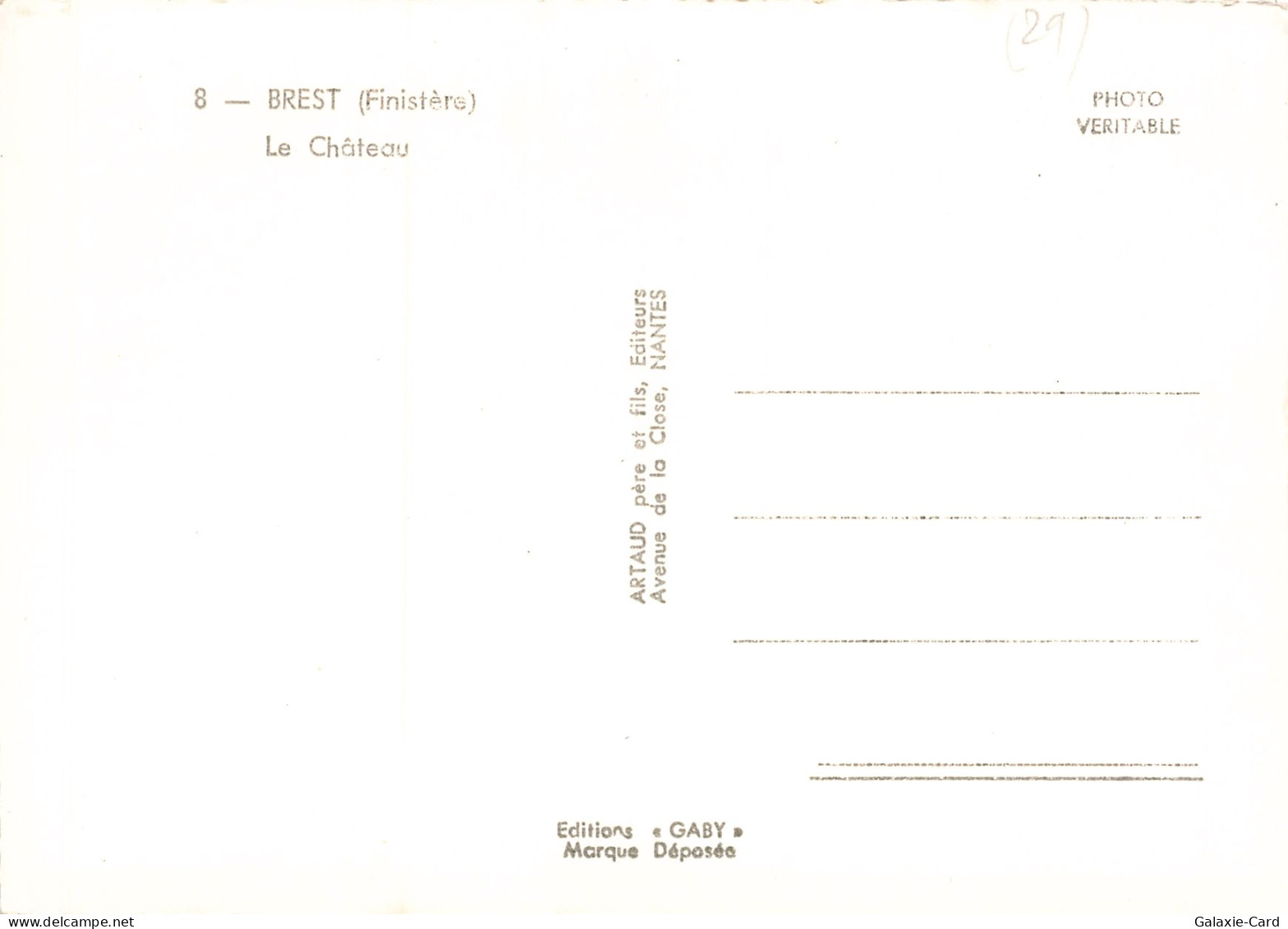 29 BREST LE CHÂTEAU - Brest