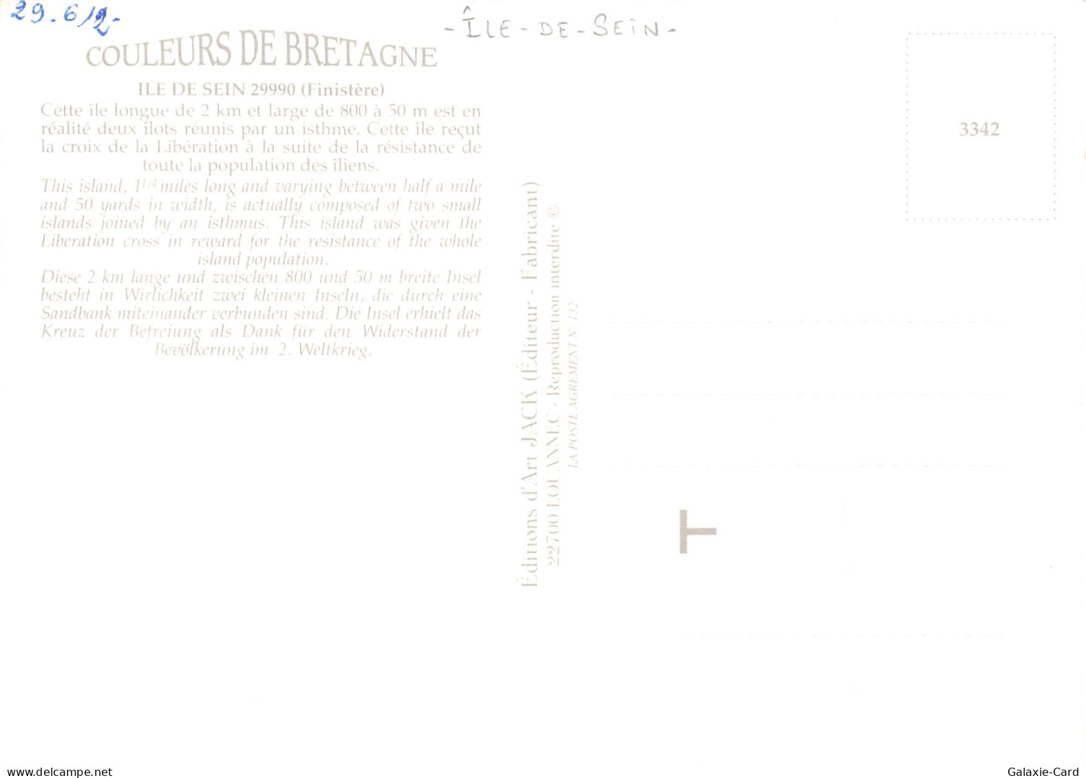 29 L ILE DE SEIN - Ile De Sein
