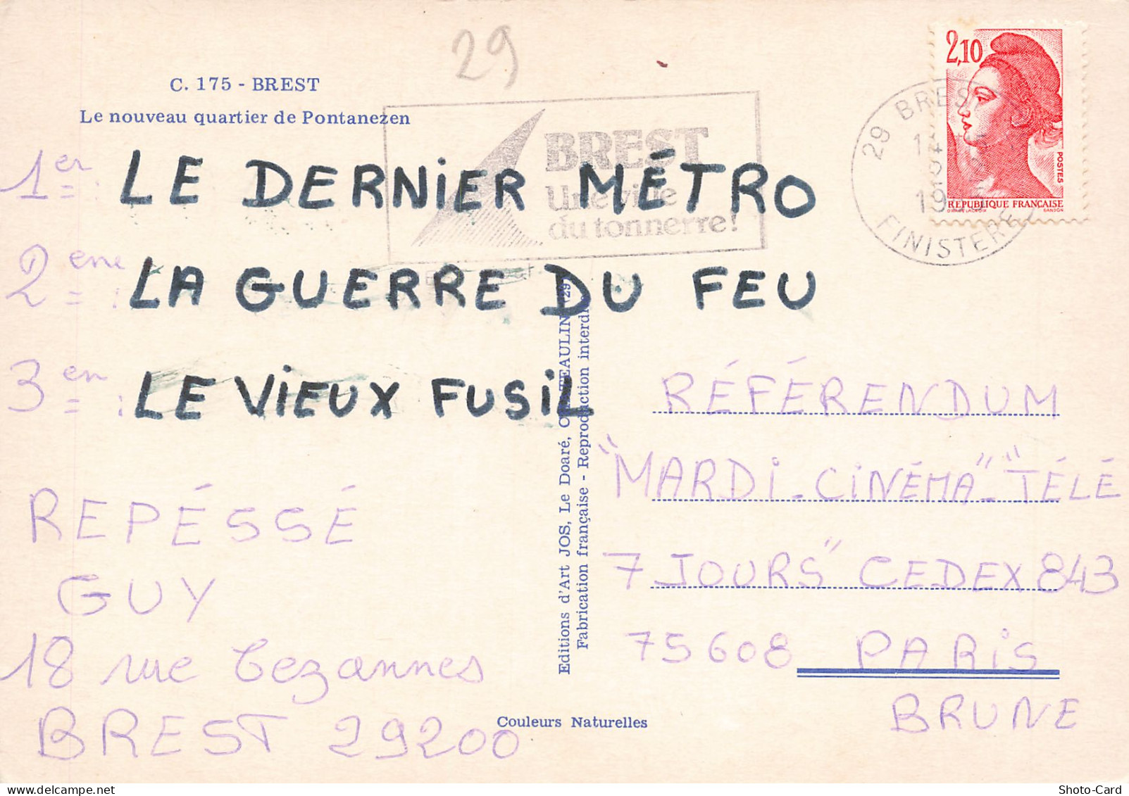 29 BREST QUARTIER PONTANEZEN - Brest