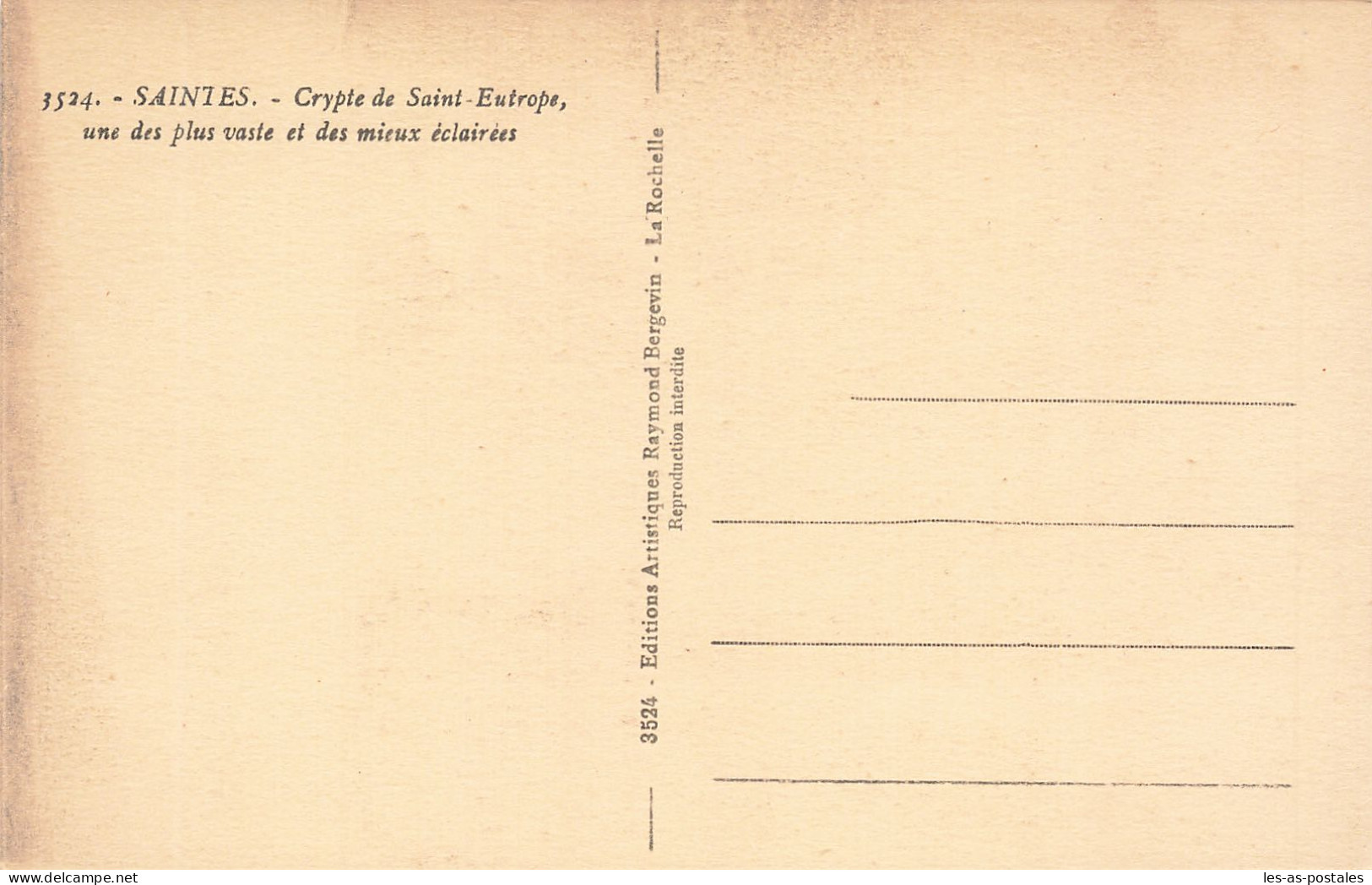 17 SAINTES LA CRYPTE - Saintes