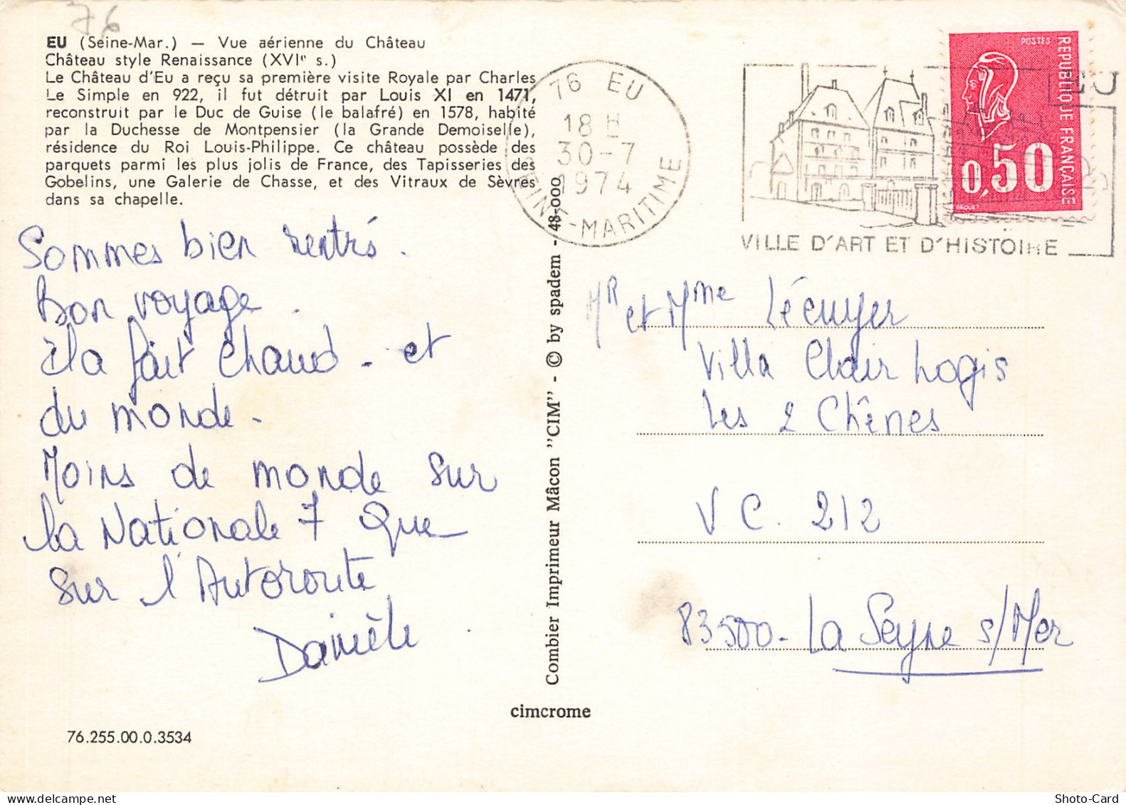 76 EU LE CHÃ‚TEAU - Eu