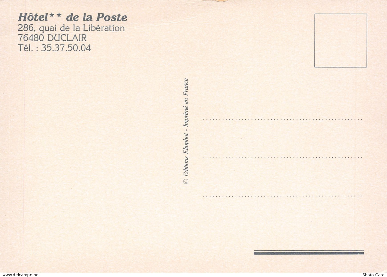 76 DUCLAIR HOTEL DE LA POSTE - Duclair