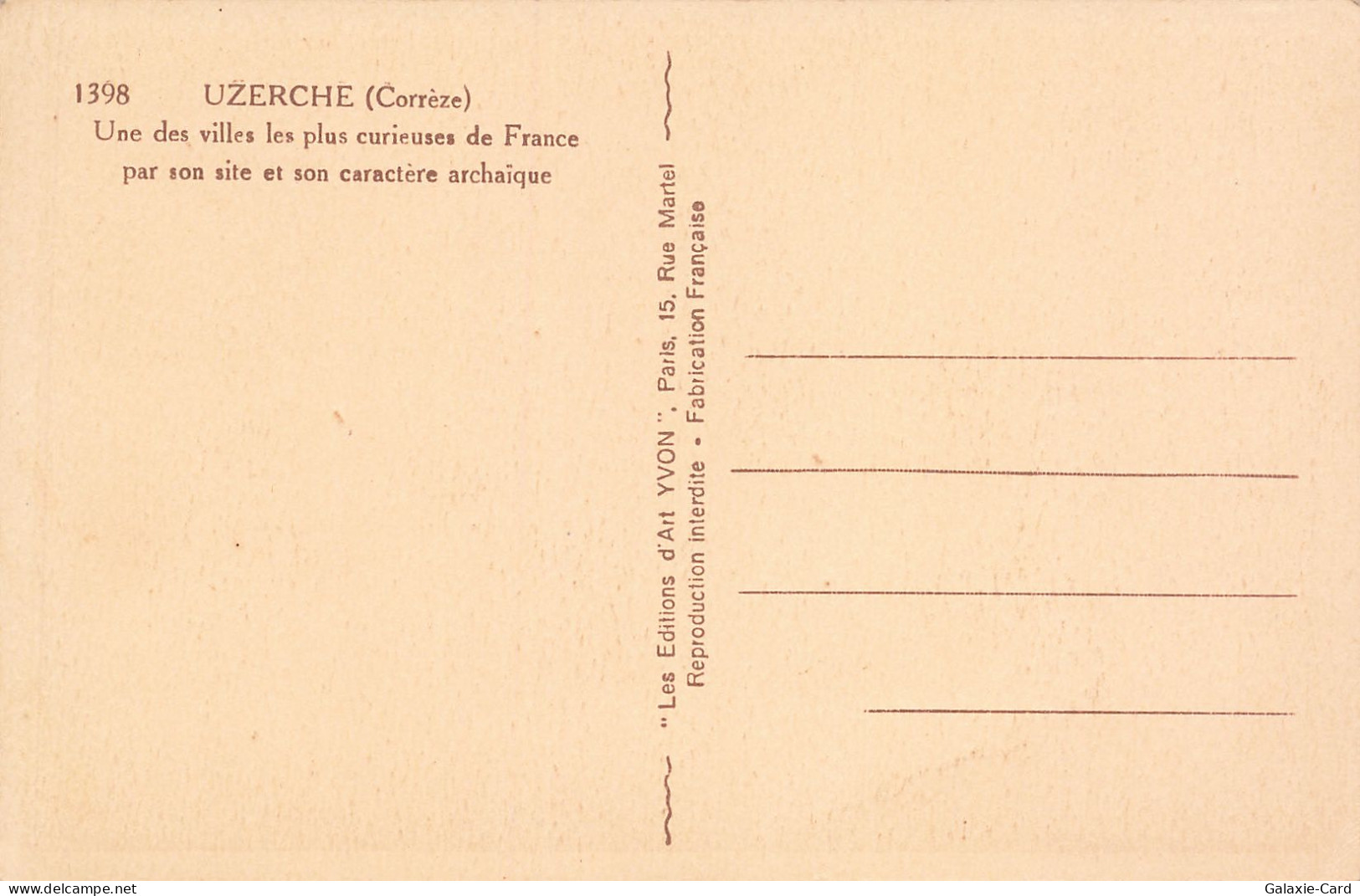 19 UZERCHE - Uzerche