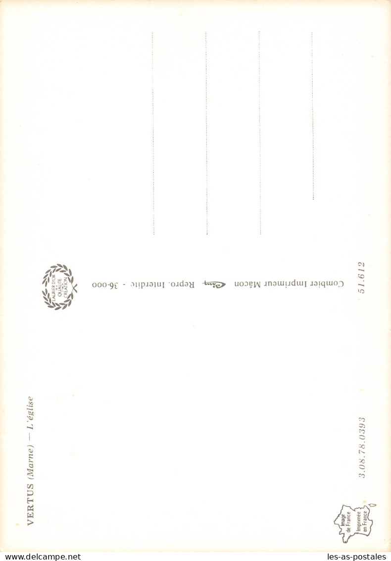 51 VERTUS L EGLISE - Vertus