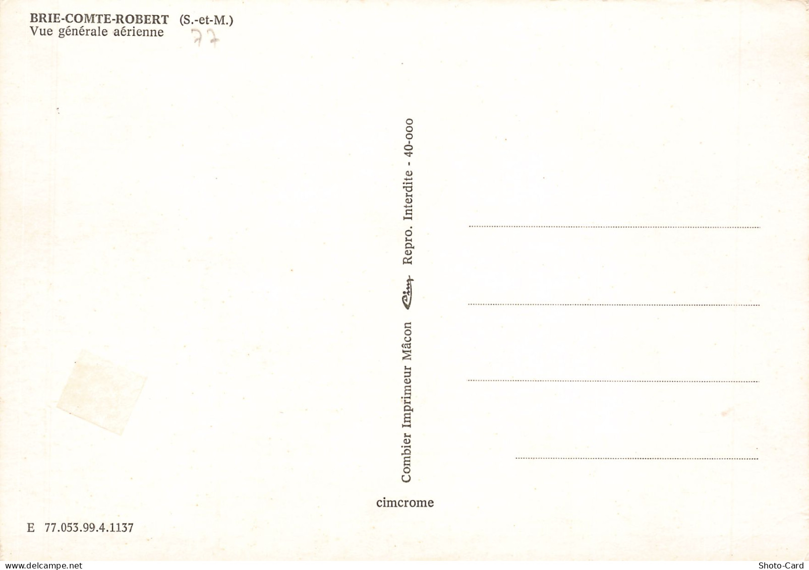 77 BRIE COMTE ROBERT - Brie Comte Robert