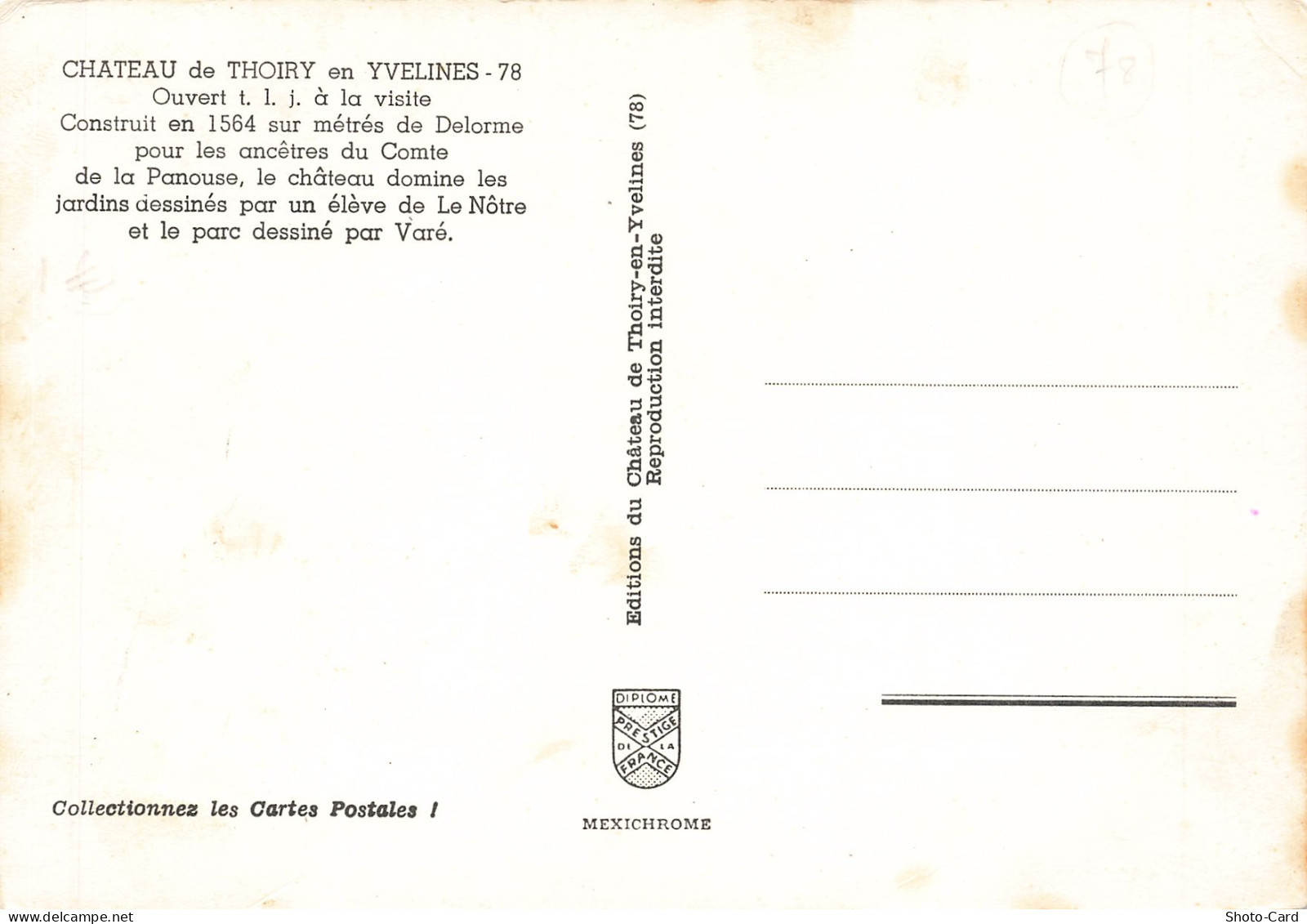 78 THOIRY LE CHÂTEAU - Thoiry