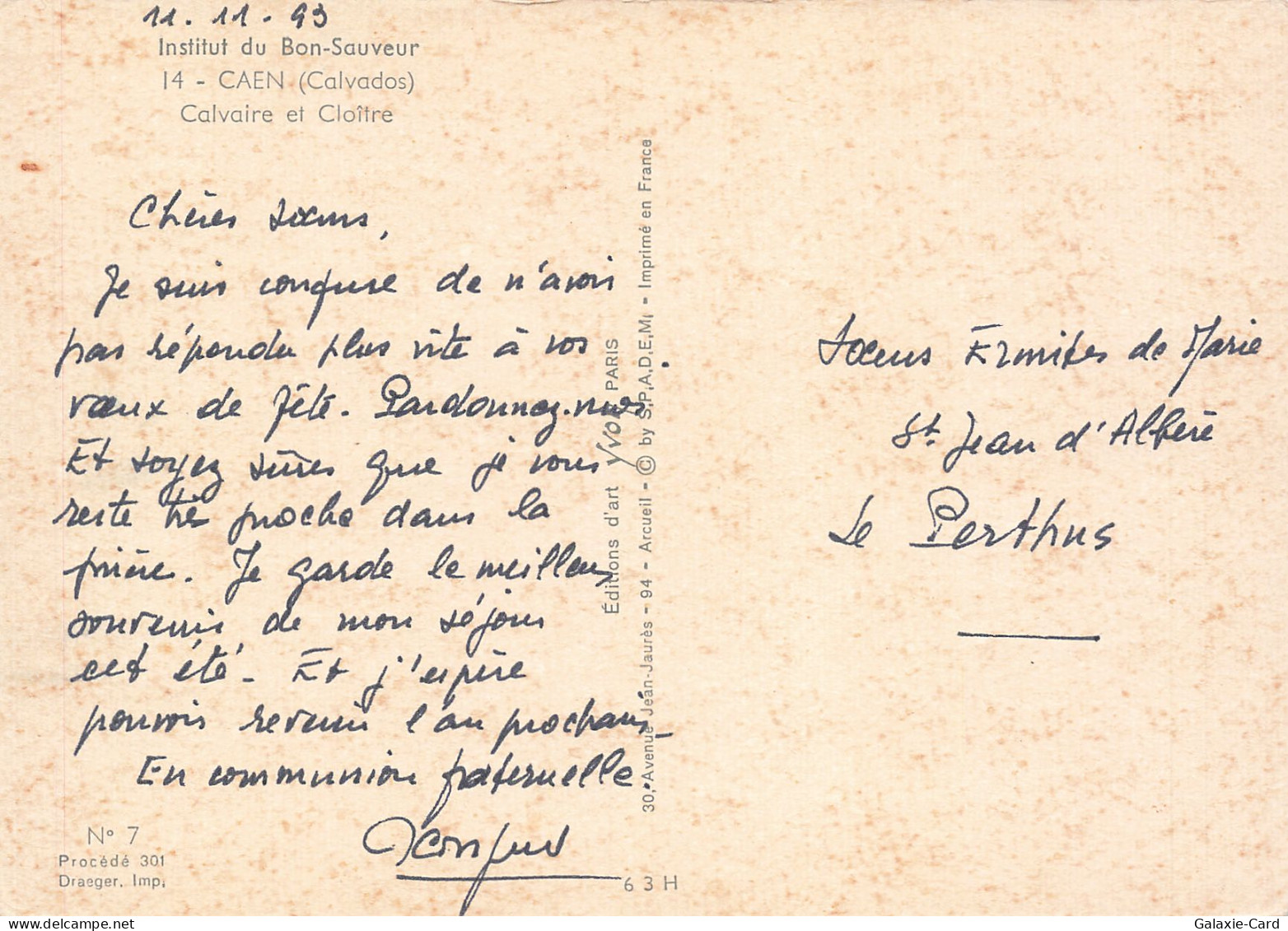 14 CAEN CALVAIRE ET CLOITRE - Caen