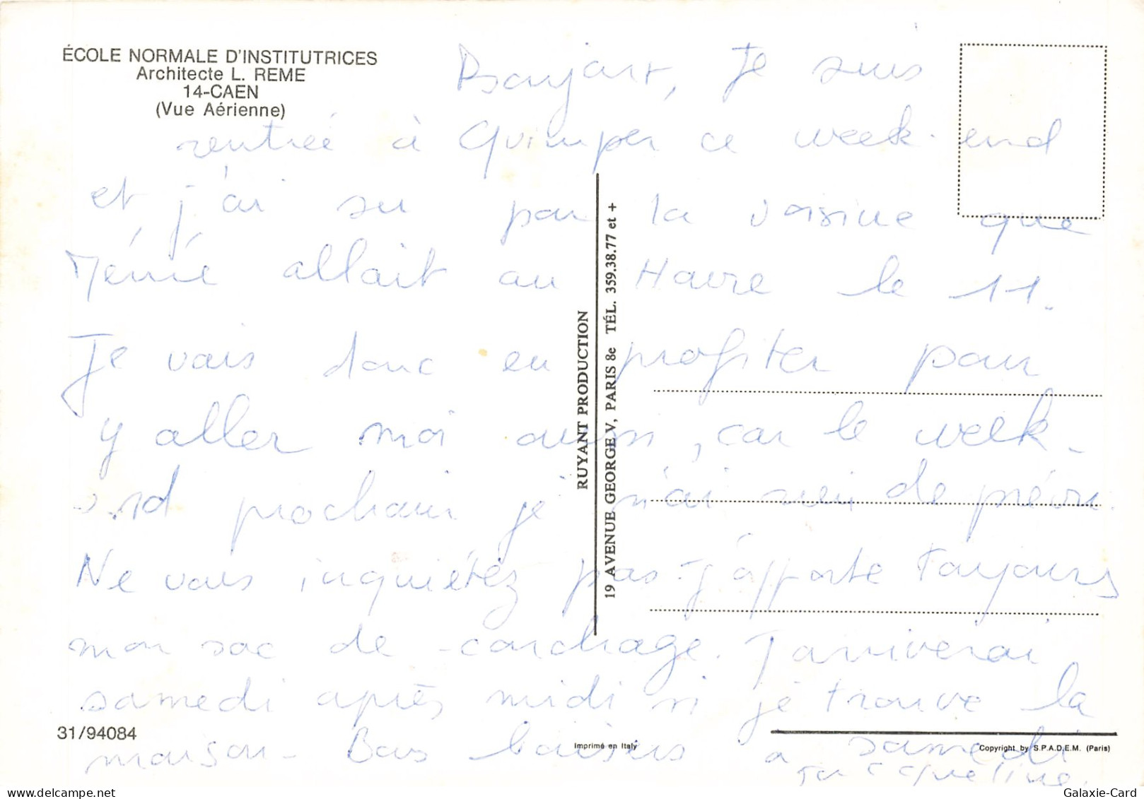 14 CAEN ECOLE NORMALE D INSTITUTRICES - Caen