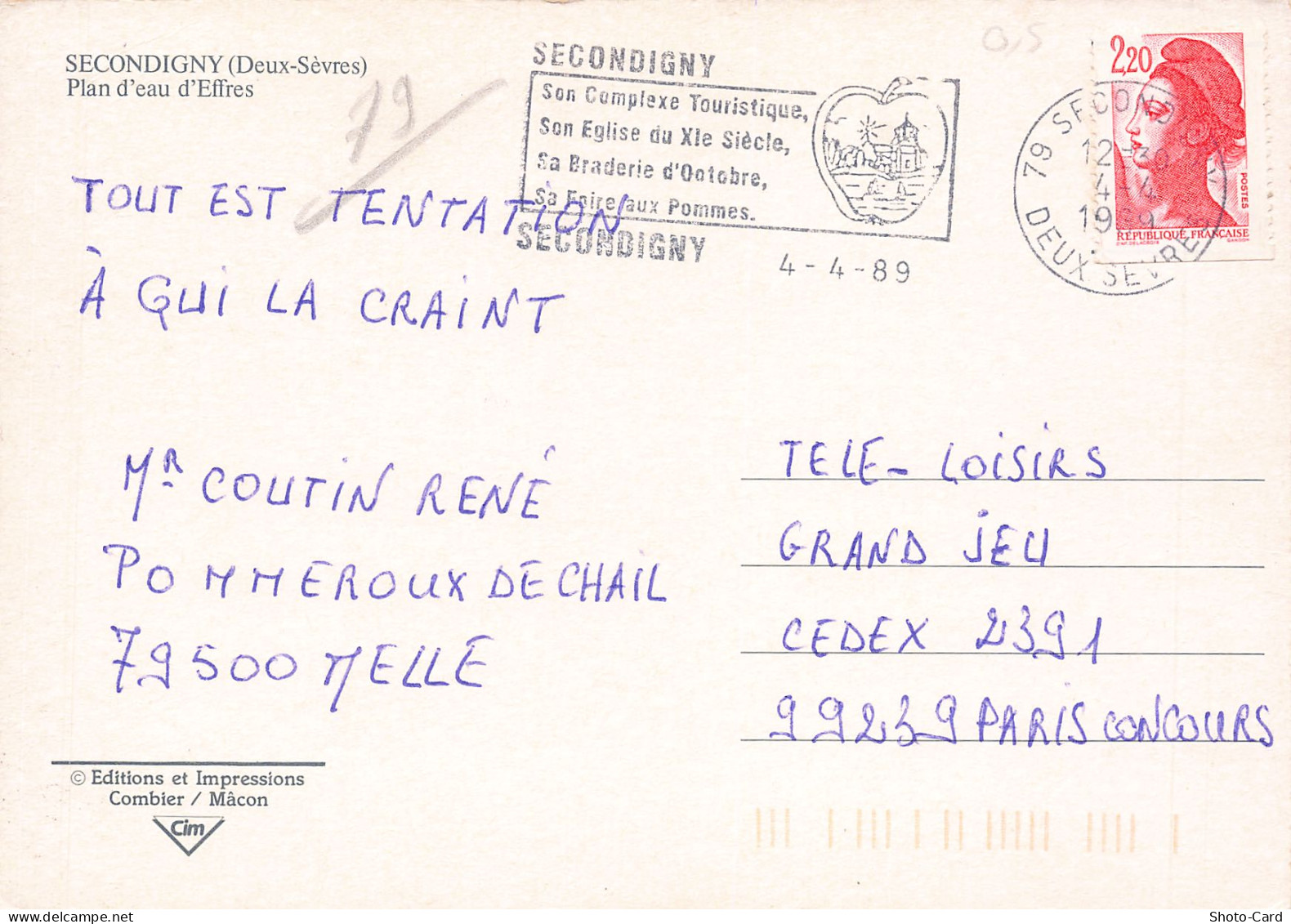 79  SECONDIGNY PLAN D EAU D EFFRES - Secondigny