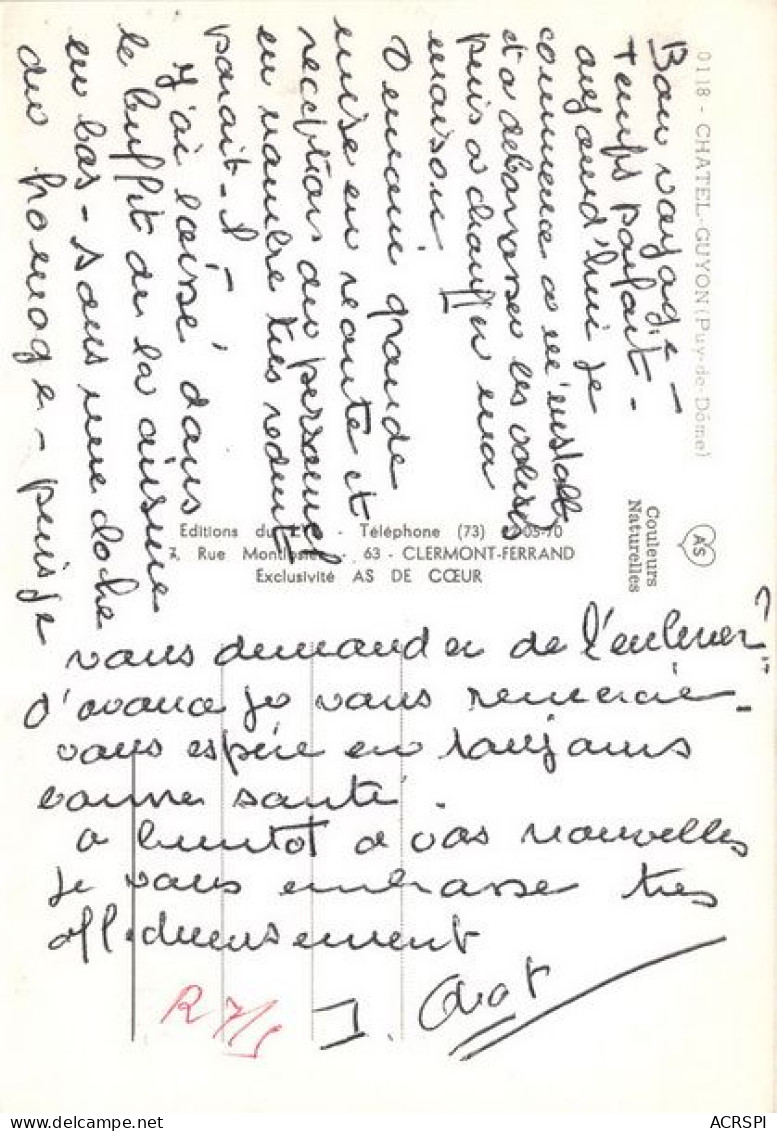 CHATEL GUYON 13(scan Recto-verso) MA1476 - Châtel-Guyon