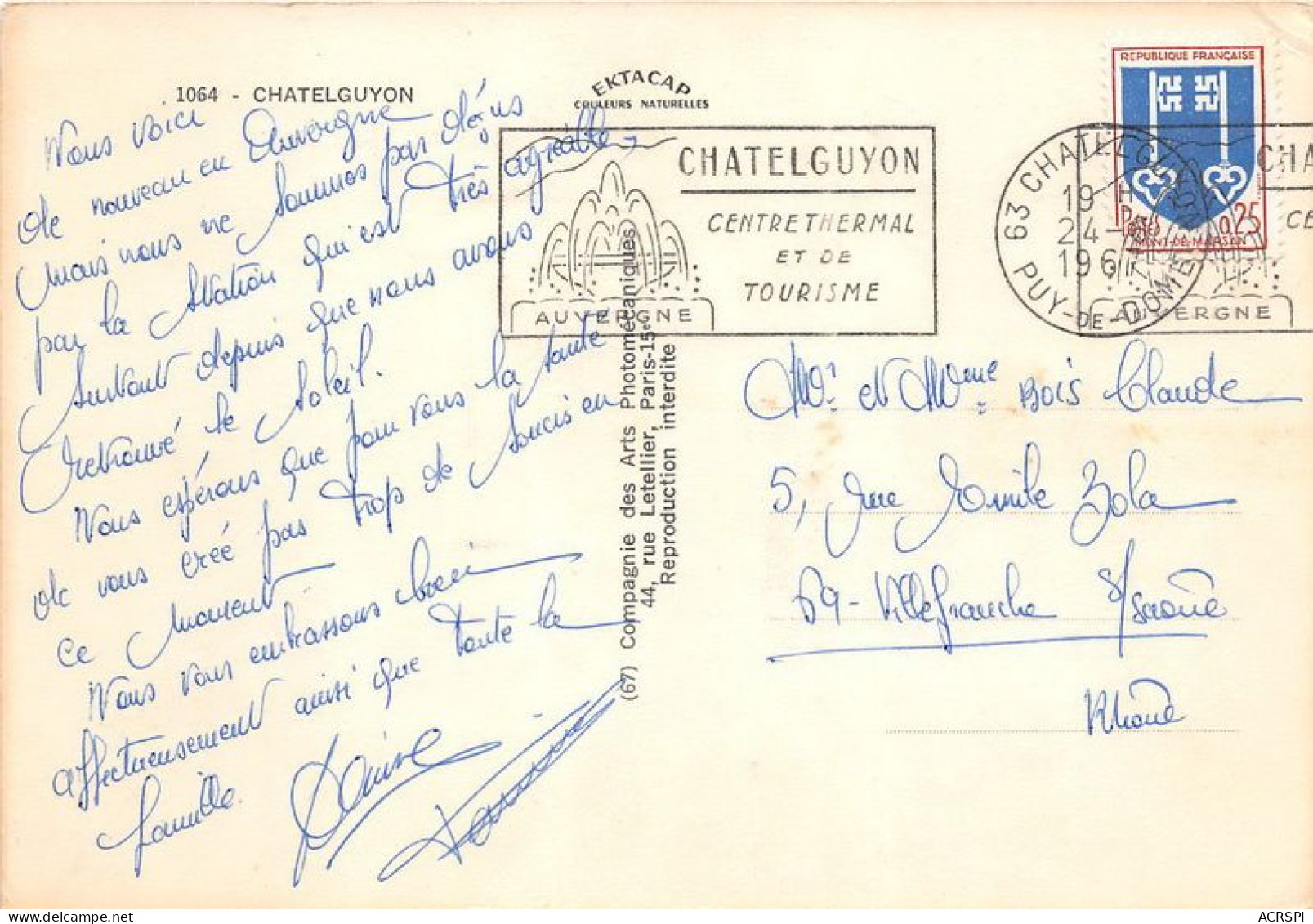 CHATELGUYON 26(scan Recto-verso) MA1494 - Châtel-Guyon