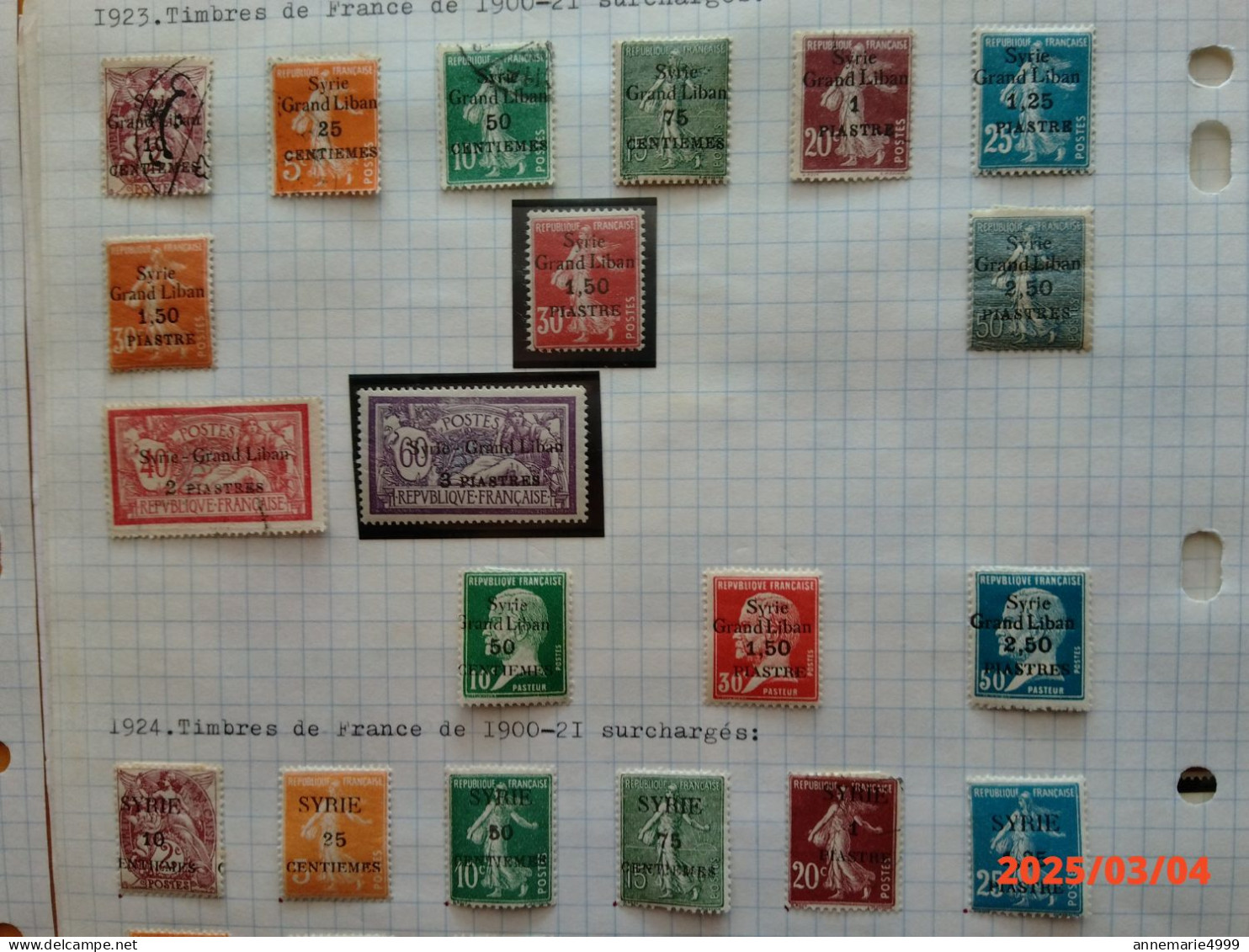 France Colonies SYRIE Bel Ensemble dont bonnes valeurs Cote 1175 €