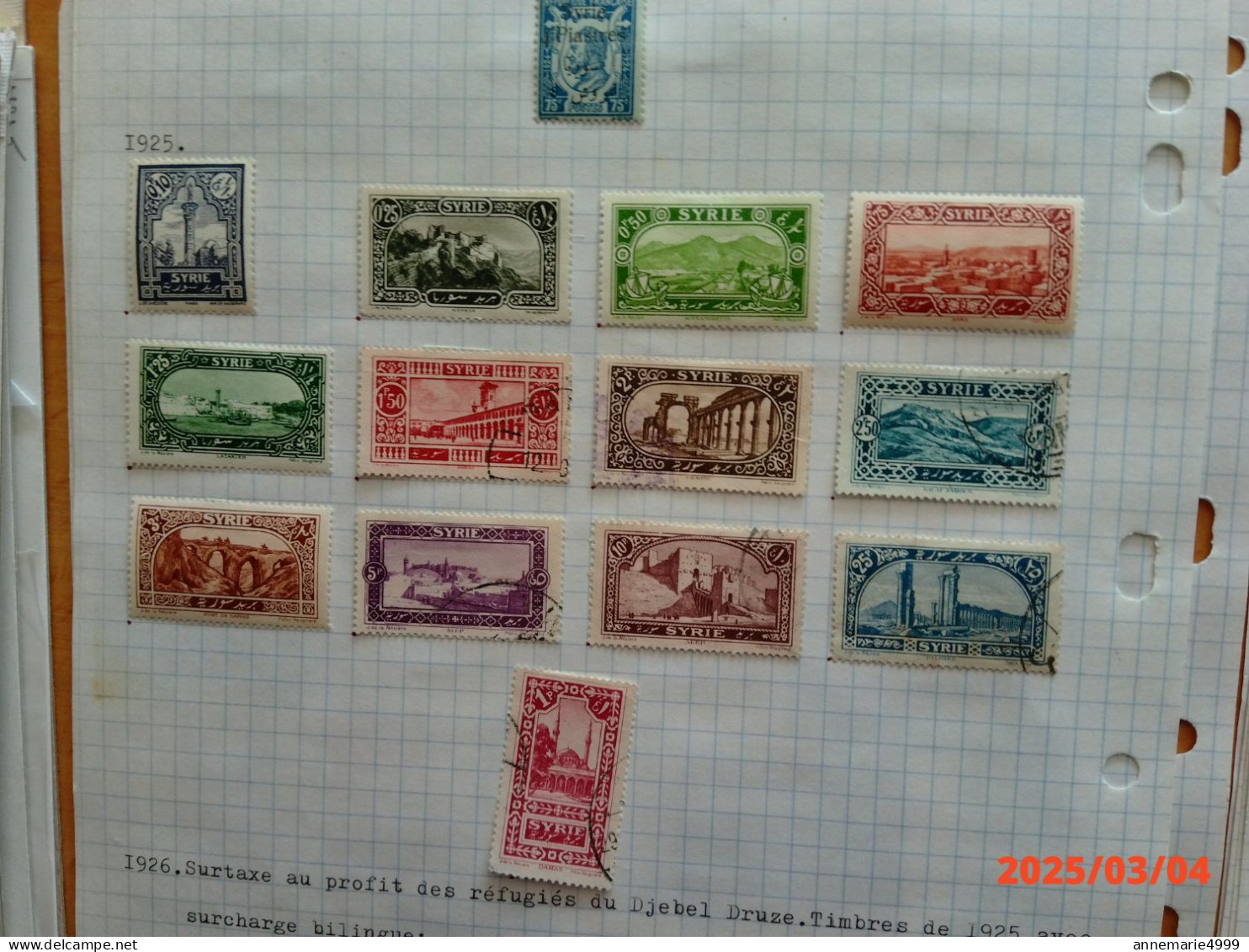 France Colonies SYRIE Bel Ensemble dont bonnes valeurs Cote 1175 €