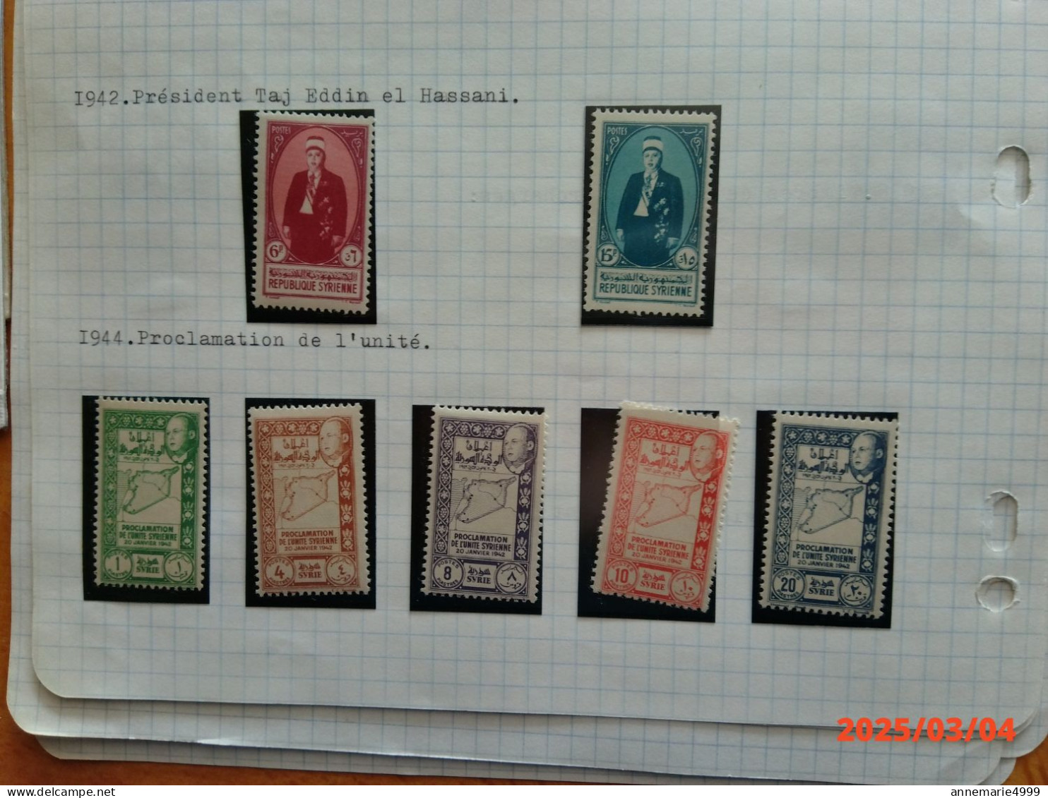 France Colonies SYRIE Bel Ensemble dont bonnes valeurs Cote 1175 €