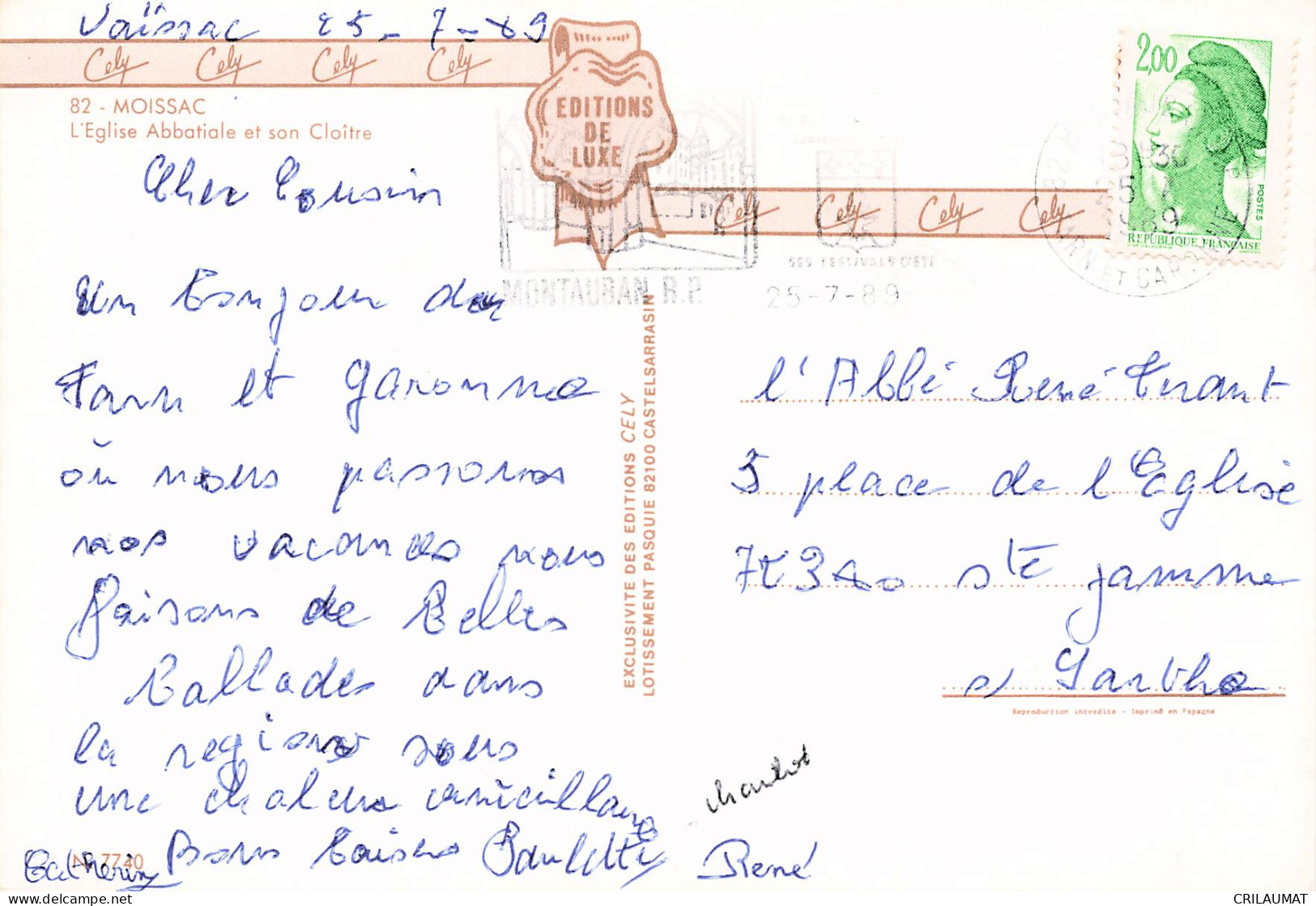82 MOISSAC L EGLISE ABBATIALE ET SON CLOITRE - Moissac
