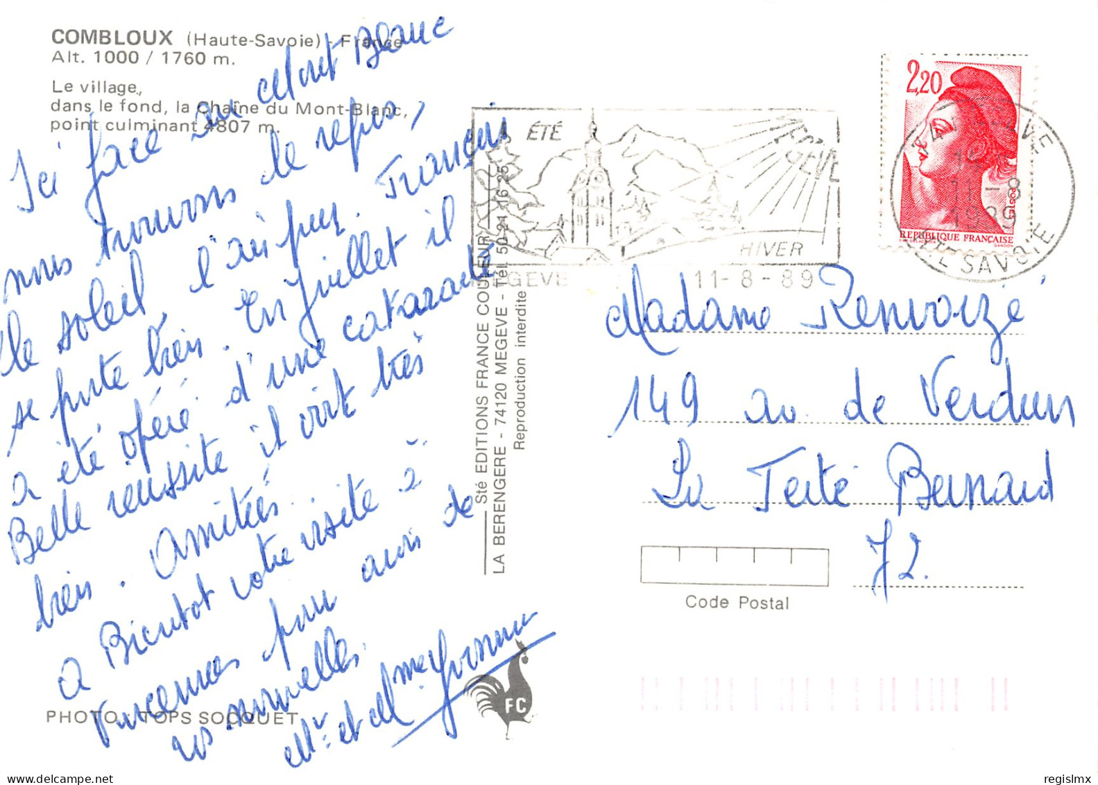 74-COMBLOUX-N°3372-A/0391 - Combloux