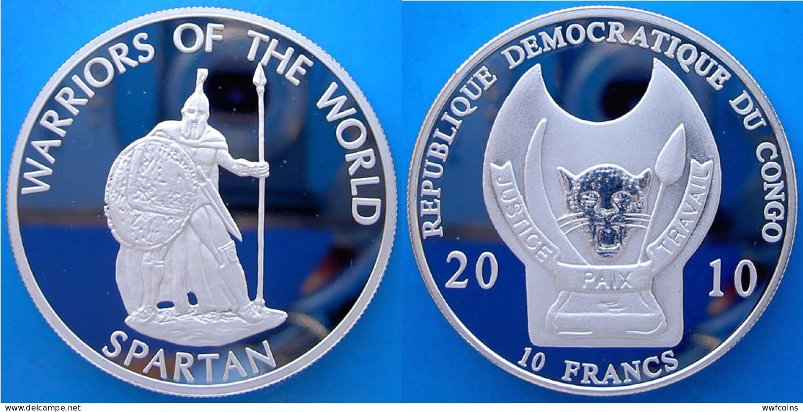 CONGO 12X10 F 2010 FROOF SILVER PLATED SERIE WARRIORS OF THE WORLD MINTAGE 1000 PCS WEIGHT 29,2gX12 UNC CONSERVAZINE FON