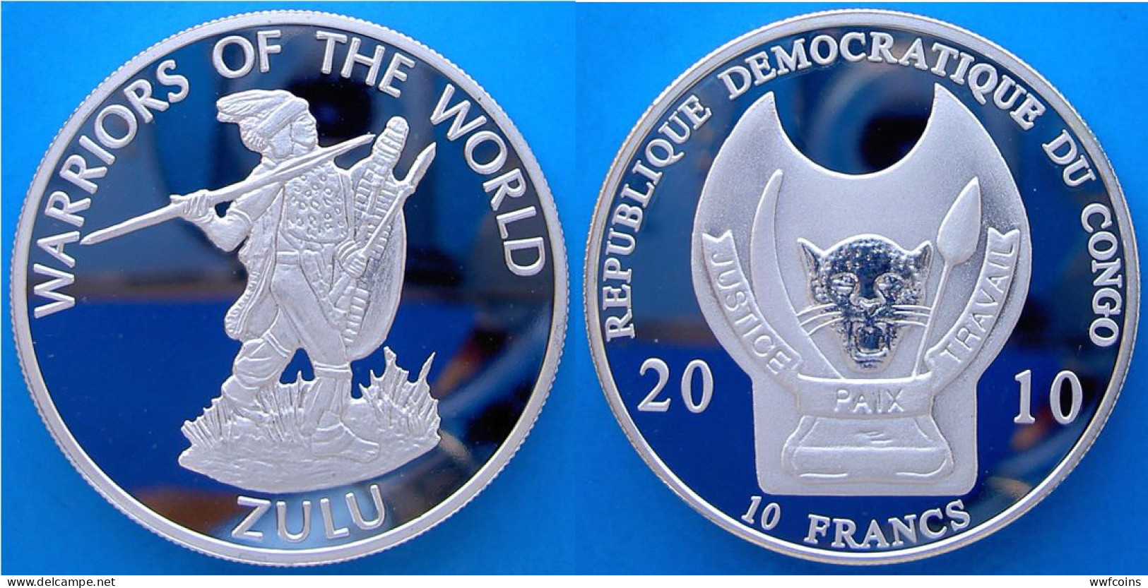 CONGO 12X10 F 2010 FROOF SILVER PLATED SERIE WARRIORS OF THE WORLD MINTAGE 1000 PCS WEIGHT 29,2gX12 UNC CONSERVAZINE FON