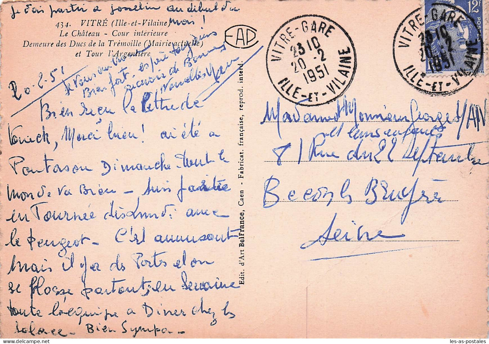 35 VITRE LE CHATEAU - Vitre