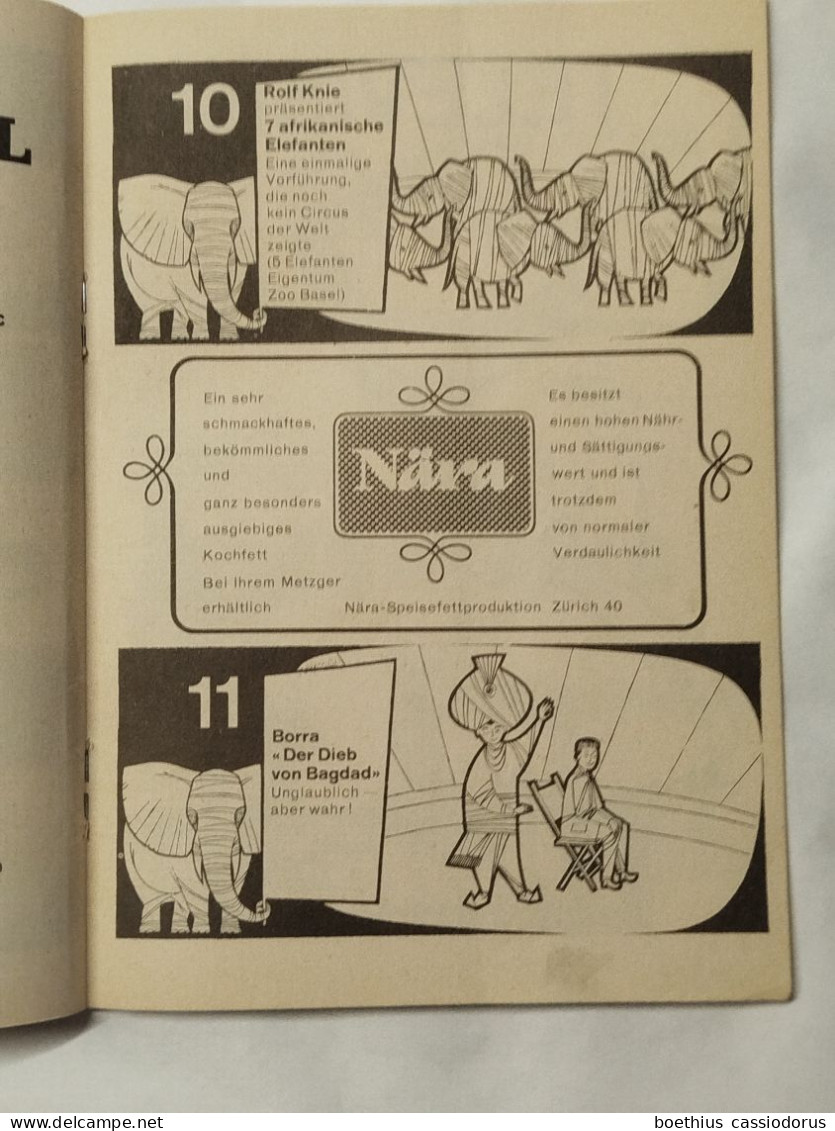 PROGRAMME CIRQUE KNIE 1956 - Programme