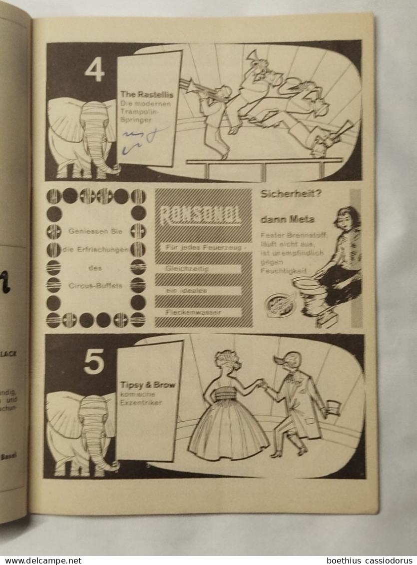PROGRAMME CIRQUE KNIE 1956 - Programme