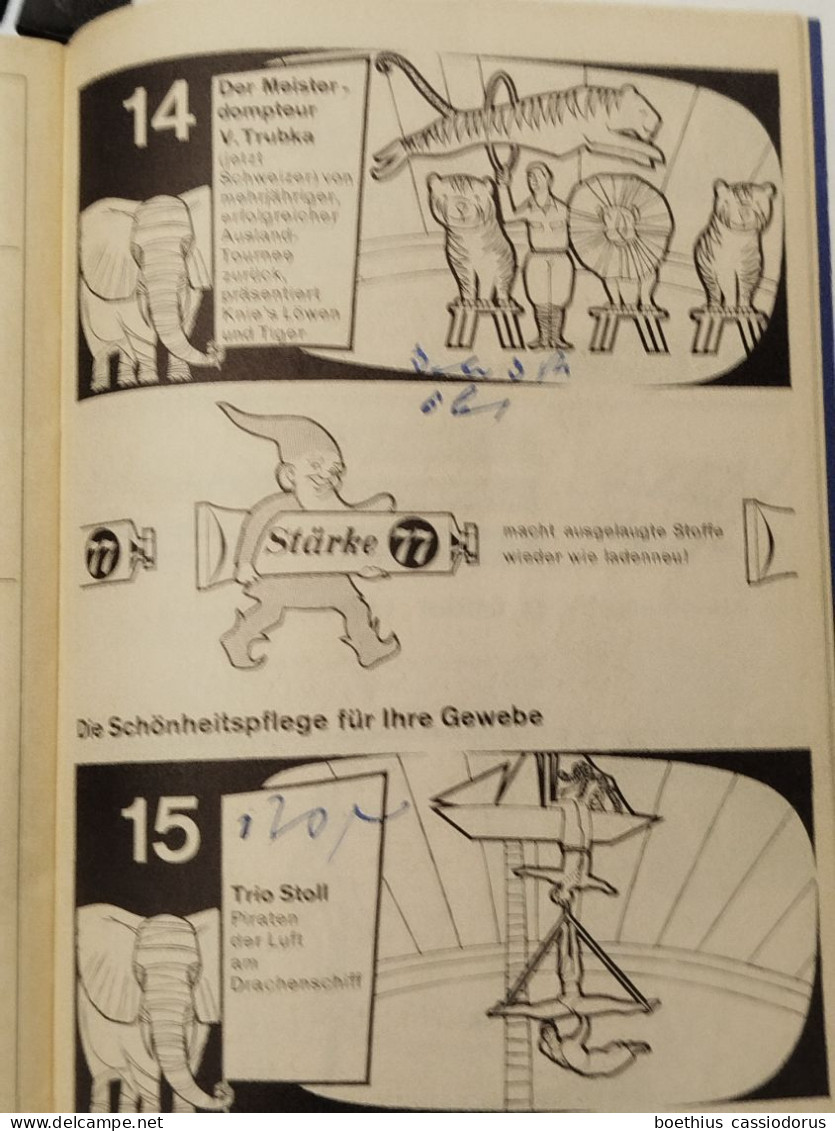 PROGRAMME CIRQUE KNIE 1956 - Programme