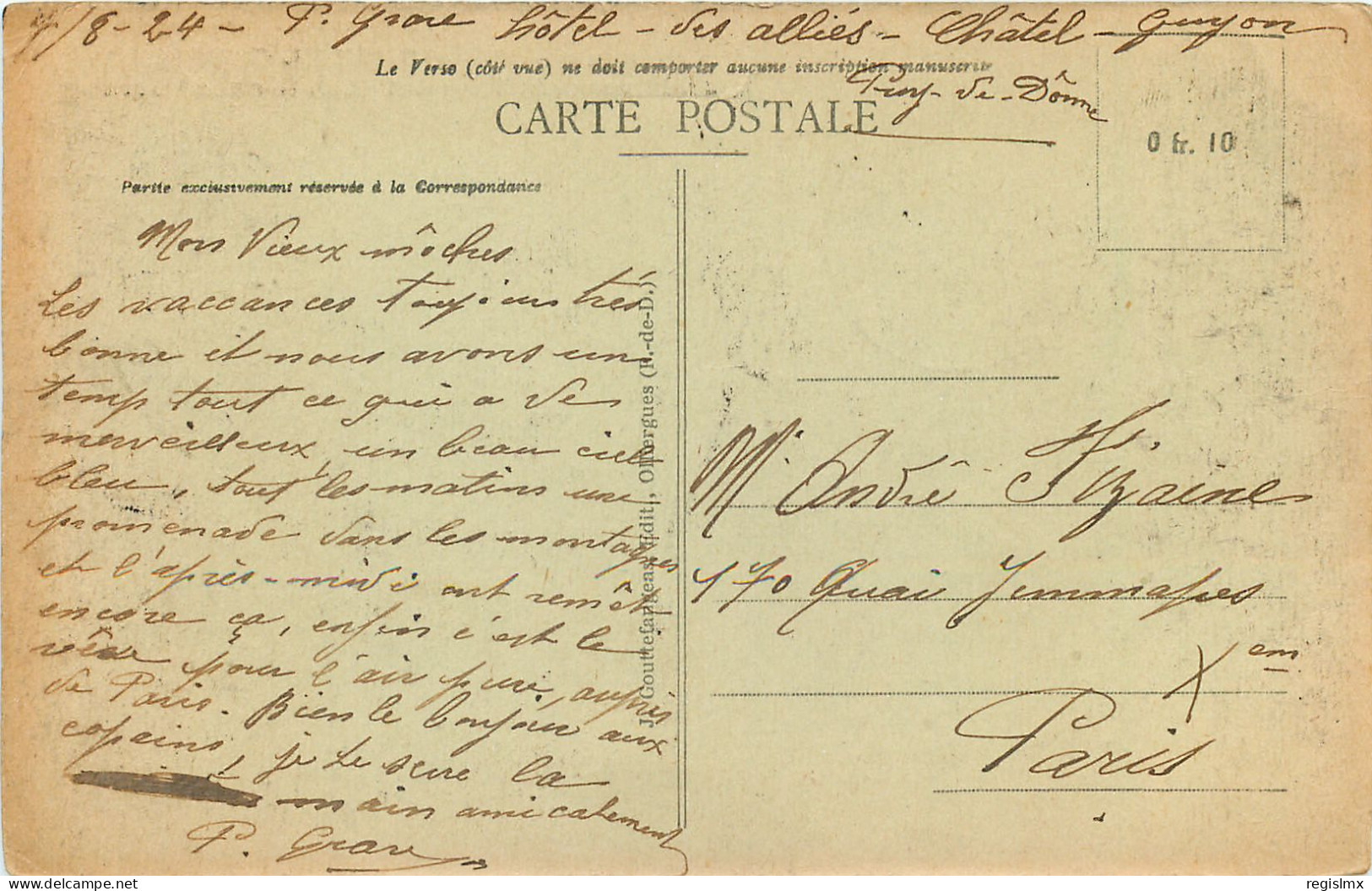 63-CHATEL GUYON-N°3017-B/0373 - Châtel-Guyon