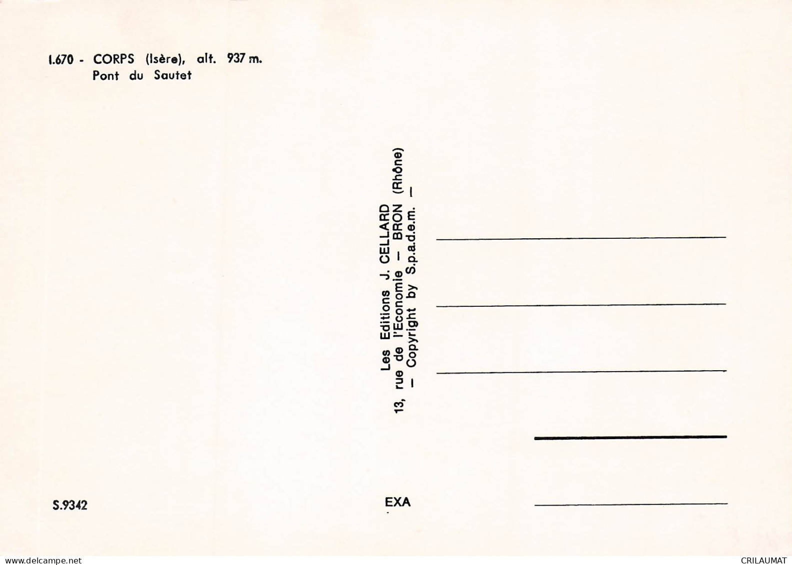 38 CORPS PONT DU SAUTET - Corps