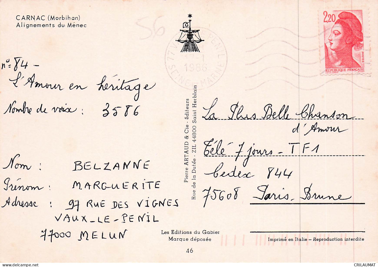 56 CARNAC ALIGNEMENTS DU MENEC - Carnac