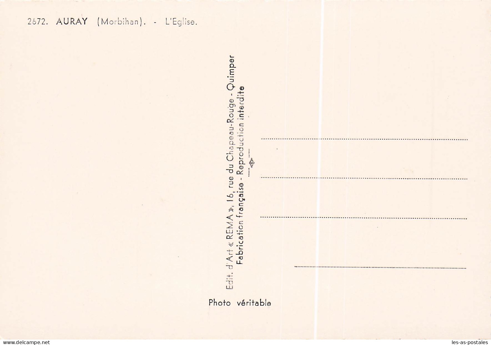 56 AURAY L EGLISE - Auray