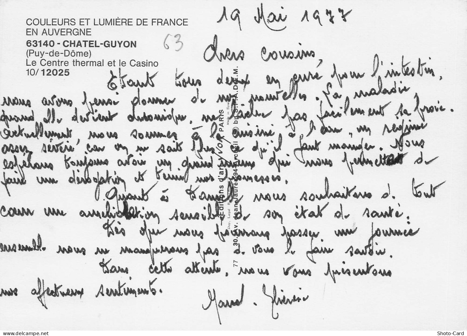 63 CHATEL GUYON LE CENTRE THERMAL ET LE CASINO - Châtel-Guyon