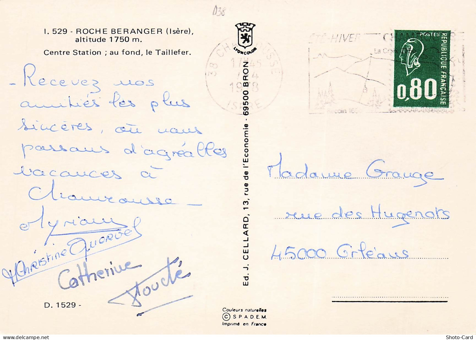 38 CHAMROUSSE ROCHE BERANGER - Chamrousse